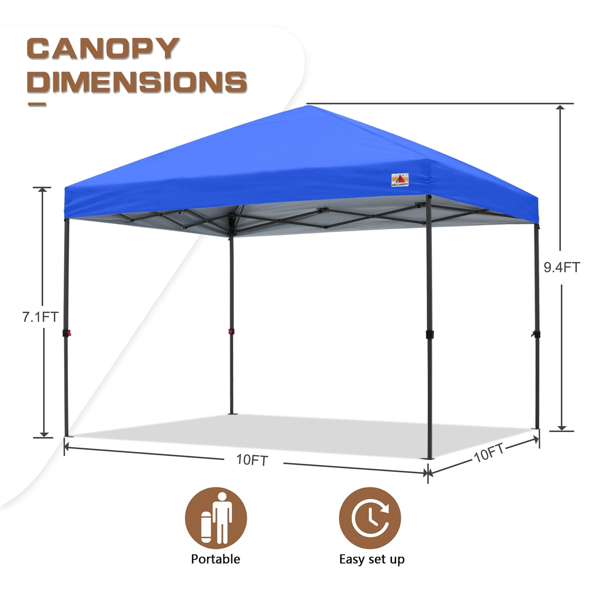 ABCCANOPY 10 ft x 10 ft Easy Pop up Outdoor Canopy Tent, Blue