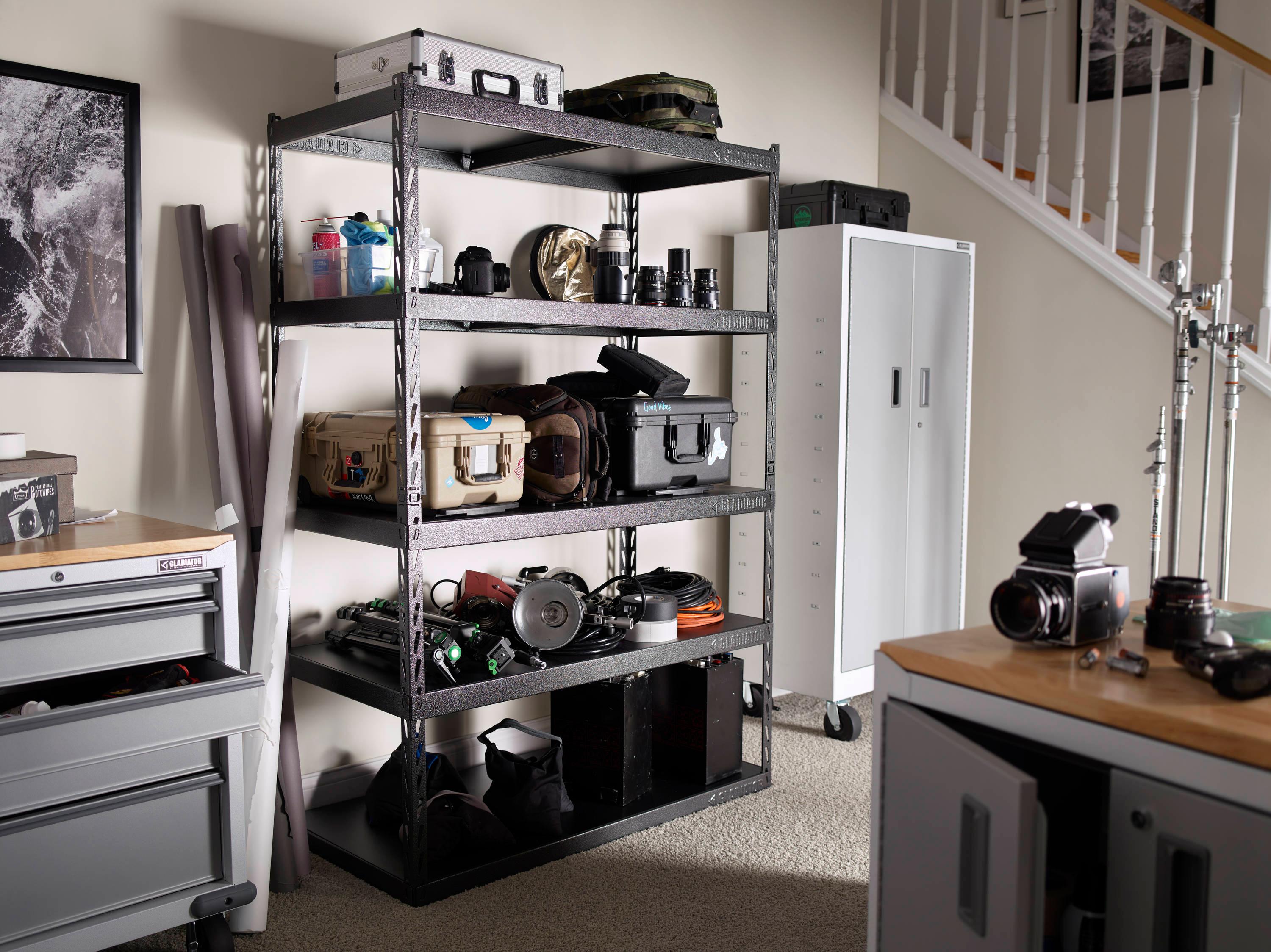 Gladiator® 48" Wide EZ Connect Rack With Five Deep Shelves
