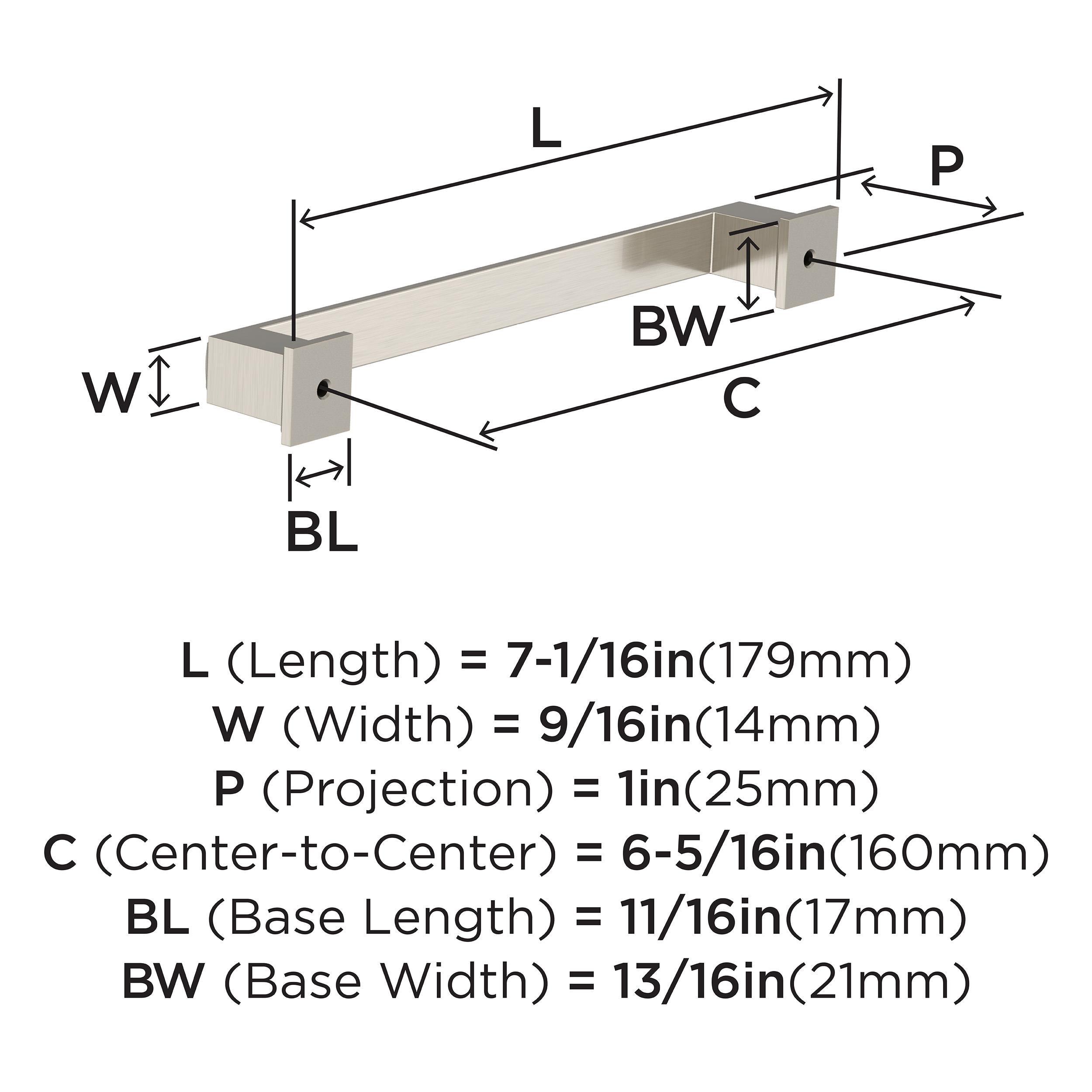 Appoint 6-5/16 in (160 mm) Center-to-Center Cabinet Pull