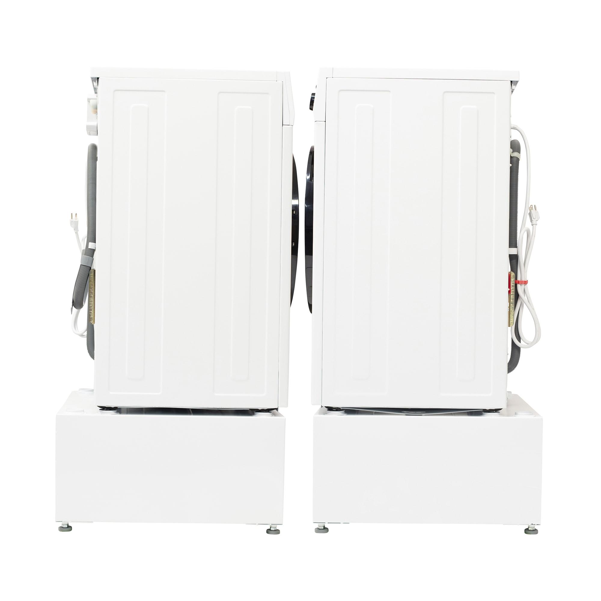 Equator Advanced Appliances Equator All-in-one Washer Dryer Ventless FULLY BUILTIN 0-CLEARANCE 1.62cf/15lbs 110V 1400RPM + Pedestal EZ 4700 C + PDL 4455 White