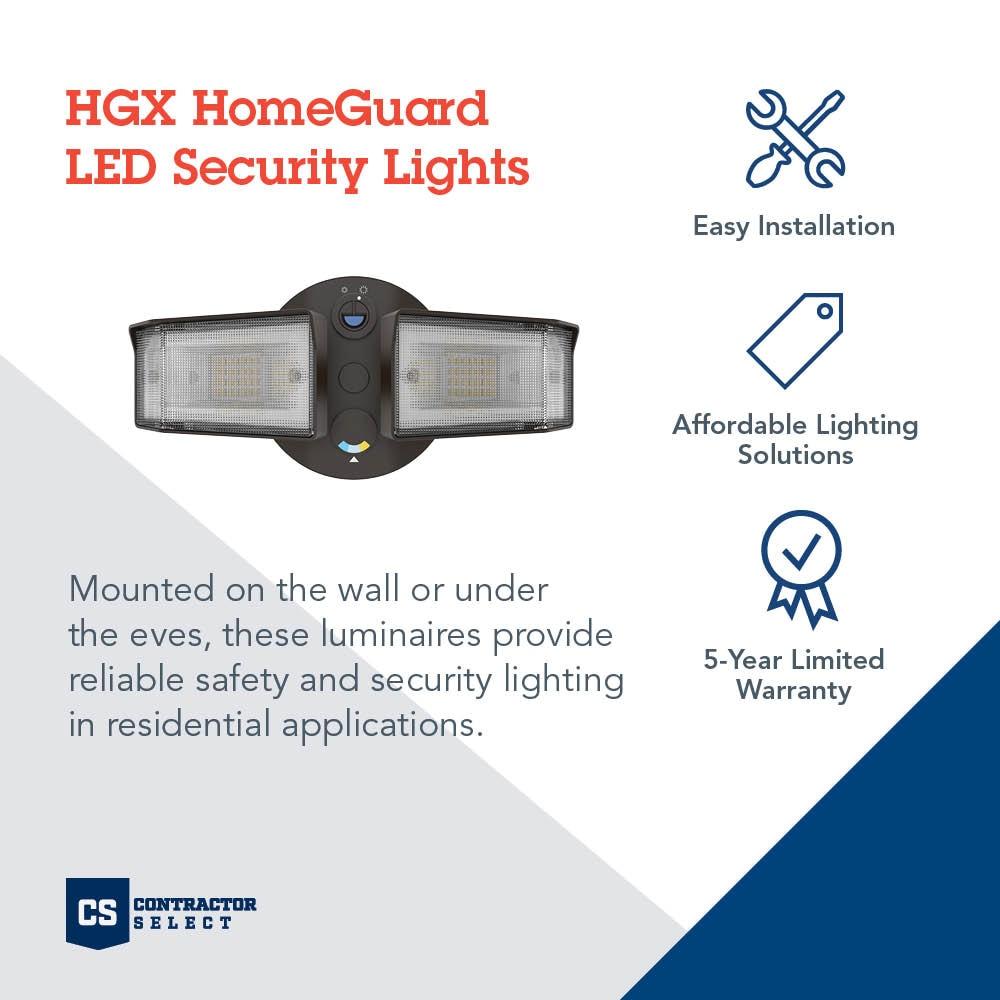 Lithonia Lighting 2 - Head Hardwired Dusk to Dawn Outdoor Security Flood Light