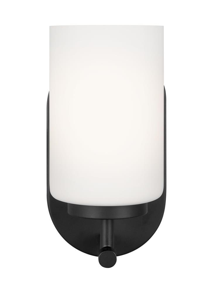 Generation Lighting 41160-112 Oslo One - Light Wall/Bath Sconce Vanity Style Fixture, Midnight Black