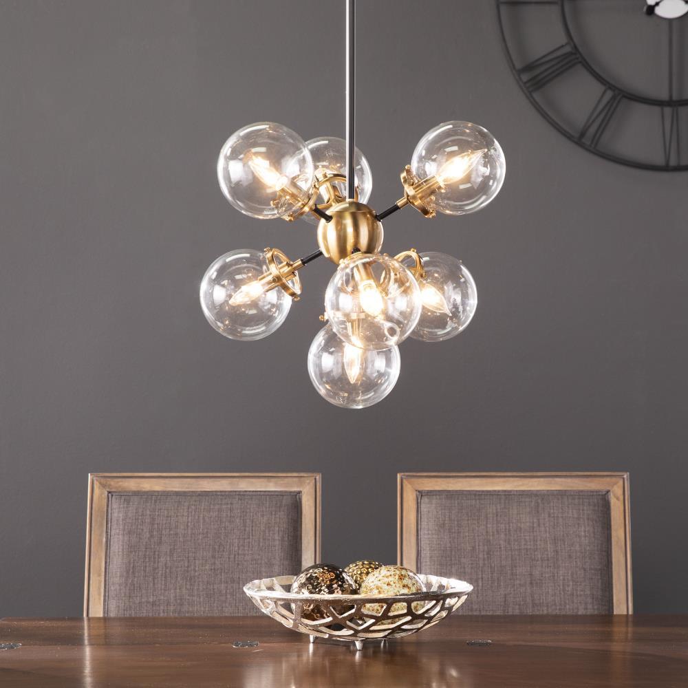 Boltonly Gold & Glass 7-Globe Contemporary Pendant Lamp