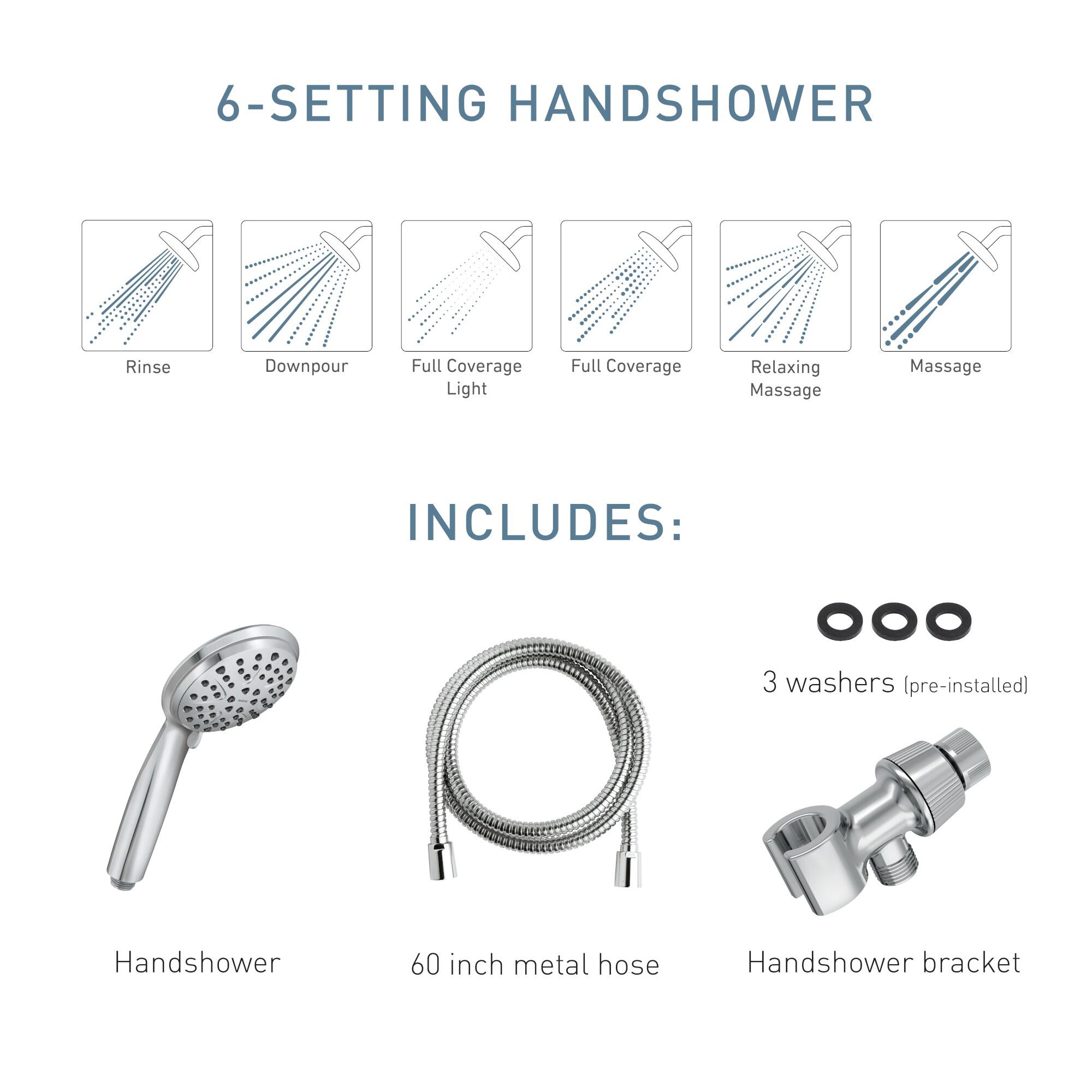Attune 5-Function Handheld Shower Head