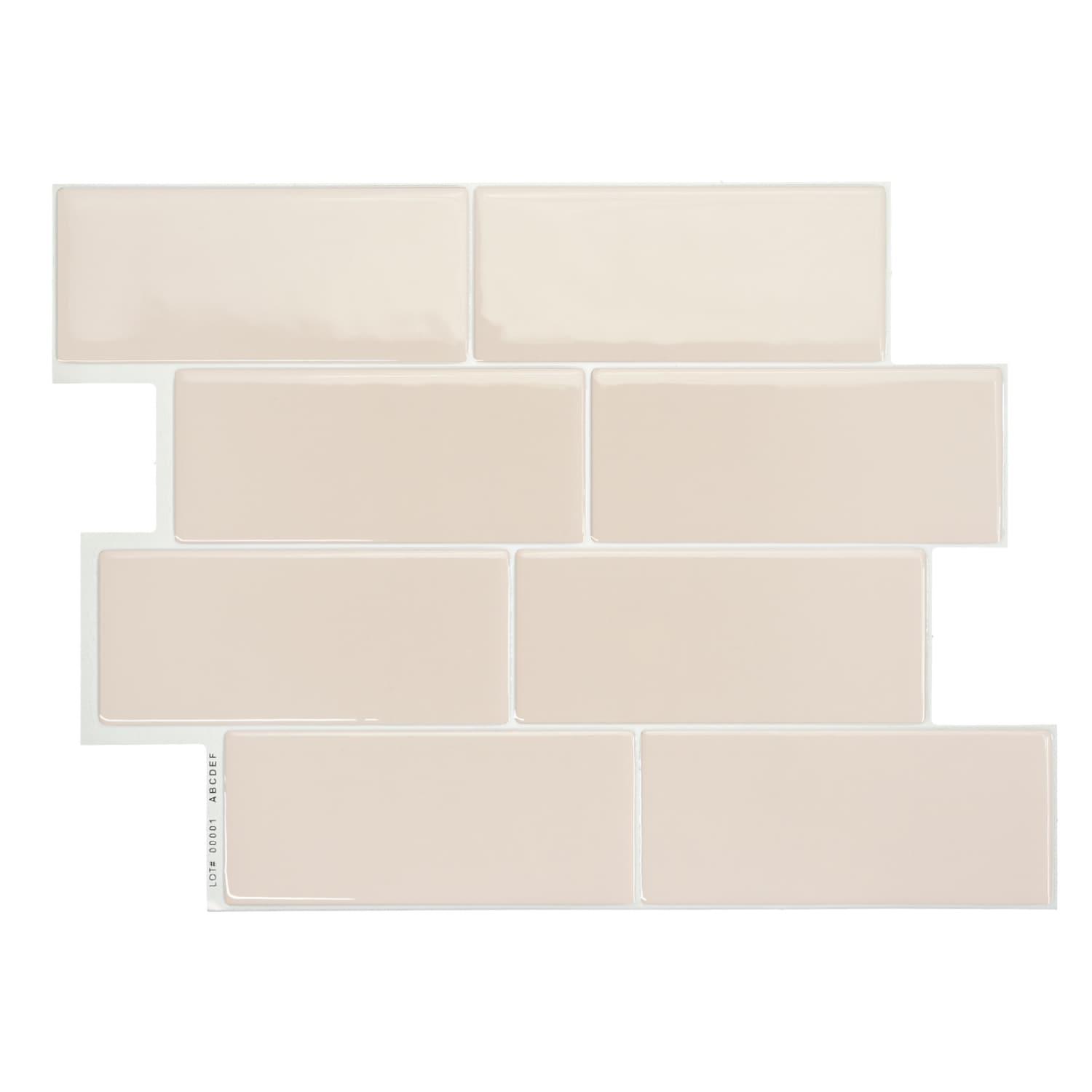 Peel and Stick Gel Backsplash Tile Metro 12'' x 8'' (Set of 4)