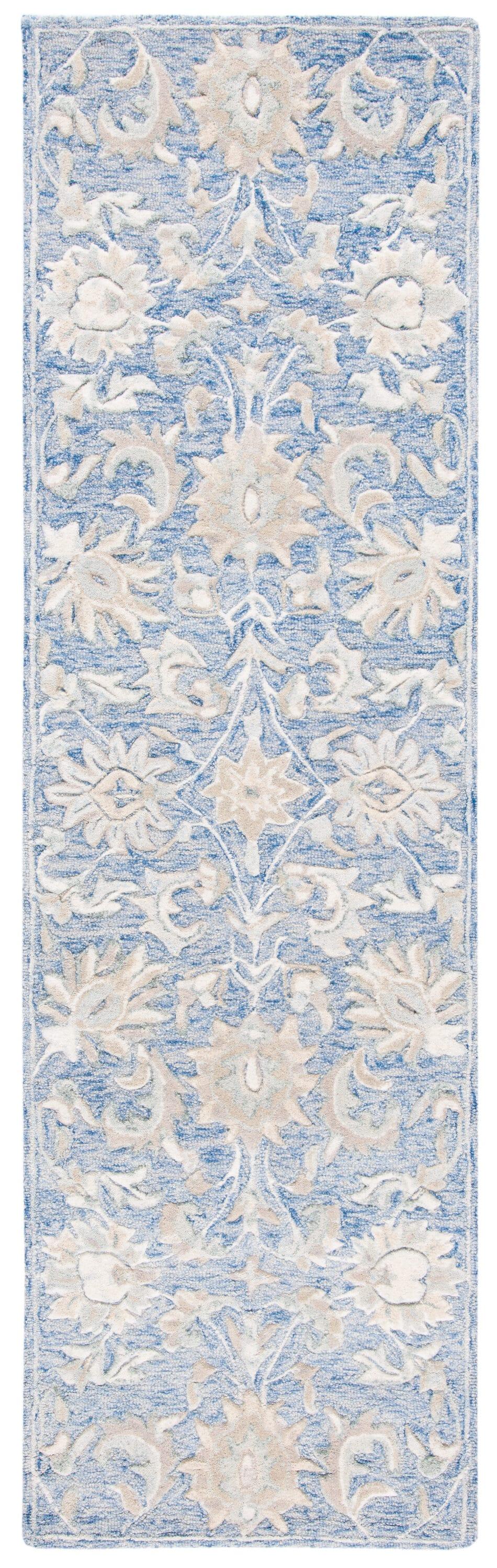 Glamour GLM624 Hand Tufted Indoor Runner - Blue/Beige - 2'3"x8' - Safavieh