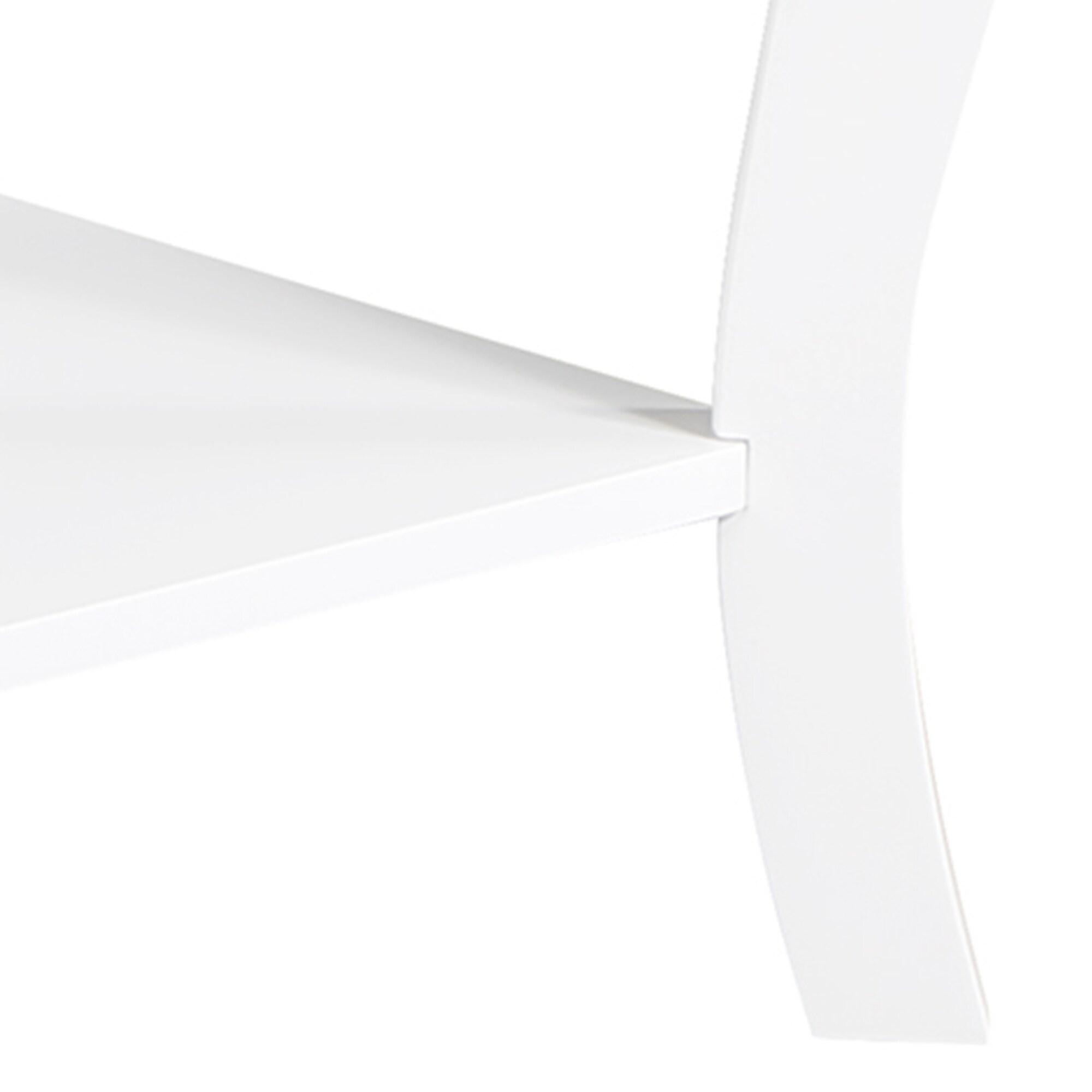 Convenience Concepts American Heritage Oval MDF Coffee Table with Shelf, White