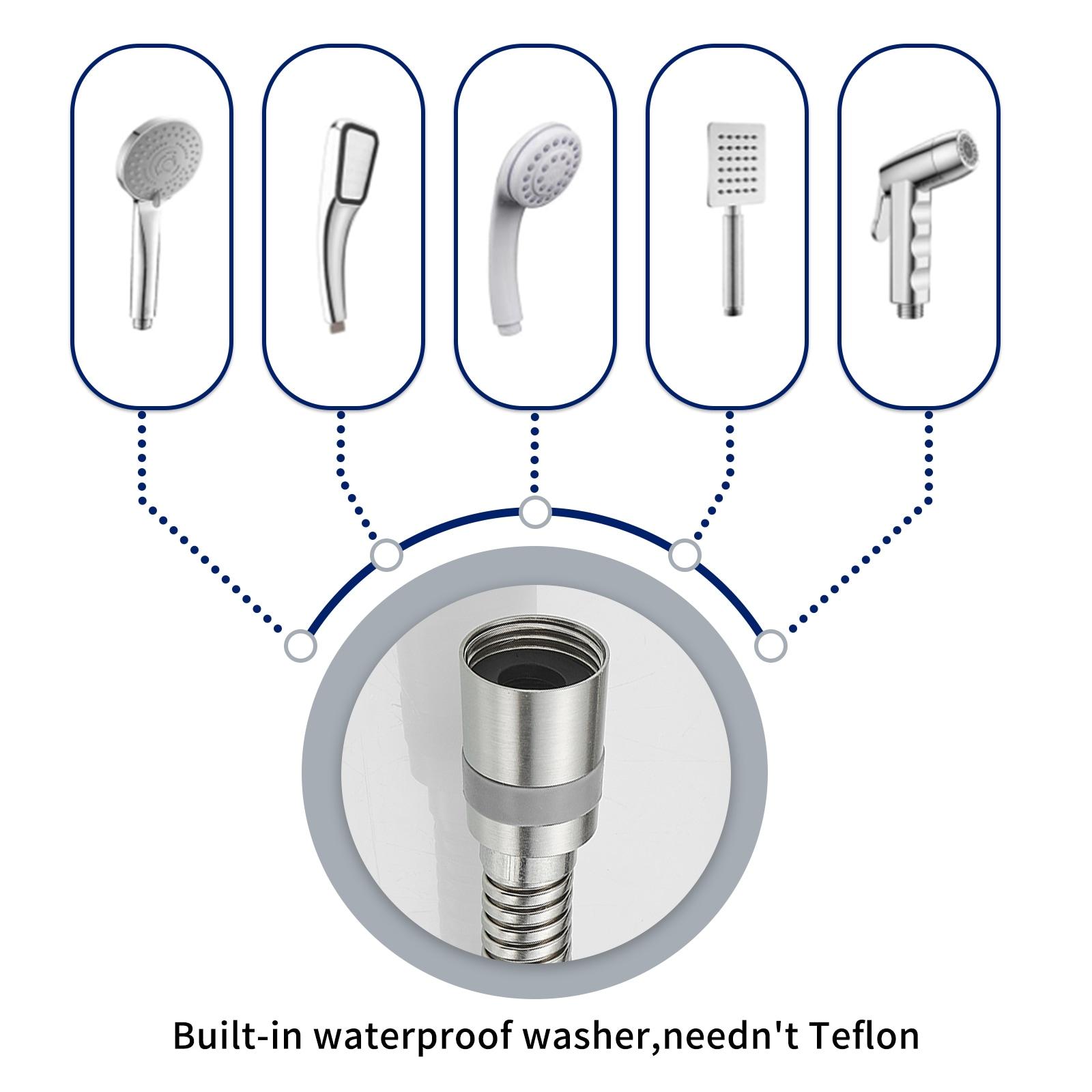 71 in. (5.9 ft.) Stainless Steel Replacement Shower Hose For Hand Held Shower Heads with Brass Insert In Brushed Nickel