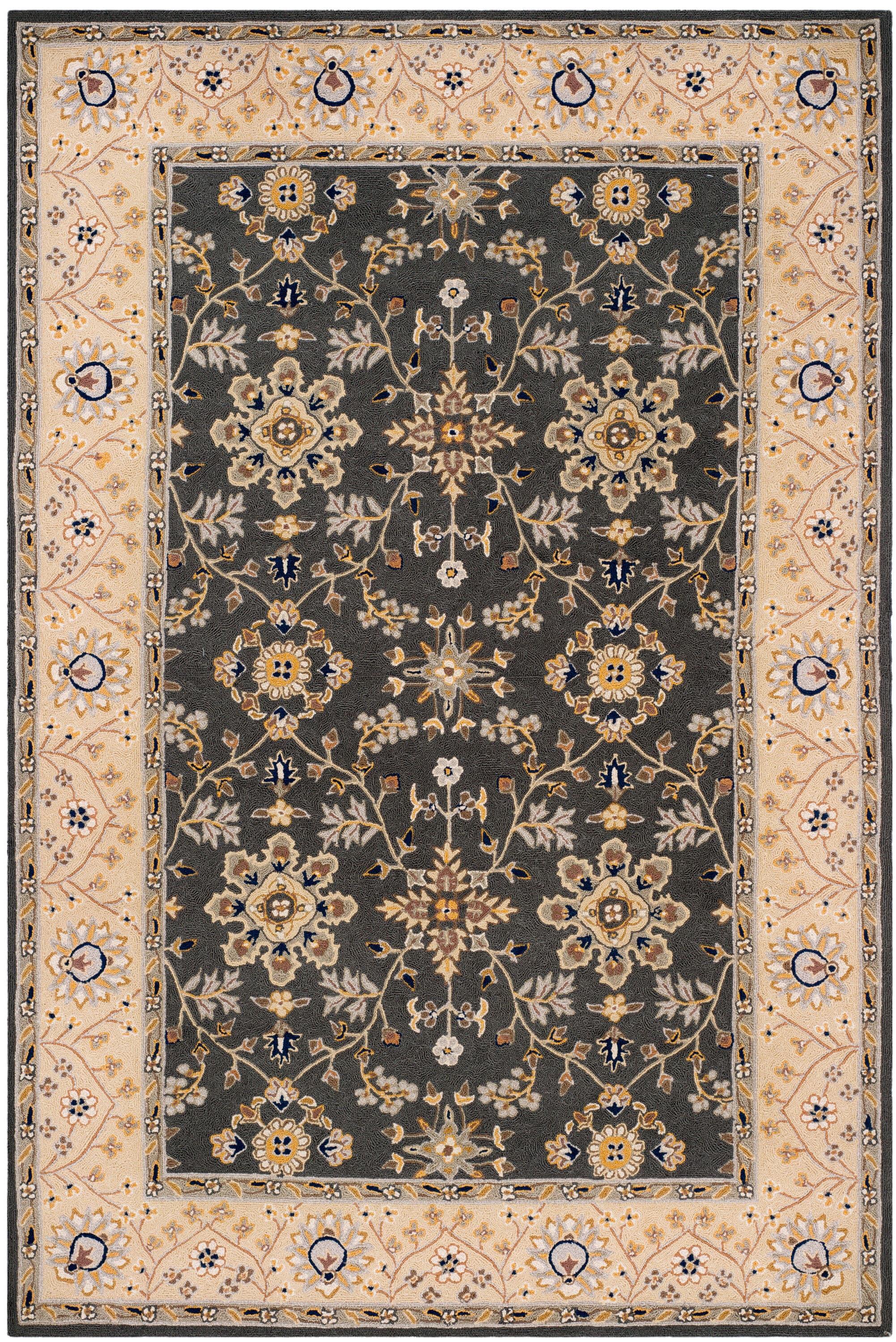 Easy Care EZC751 Hand Hooked Area Rug - Grey/Cream - 8'x10' - Safavieh.