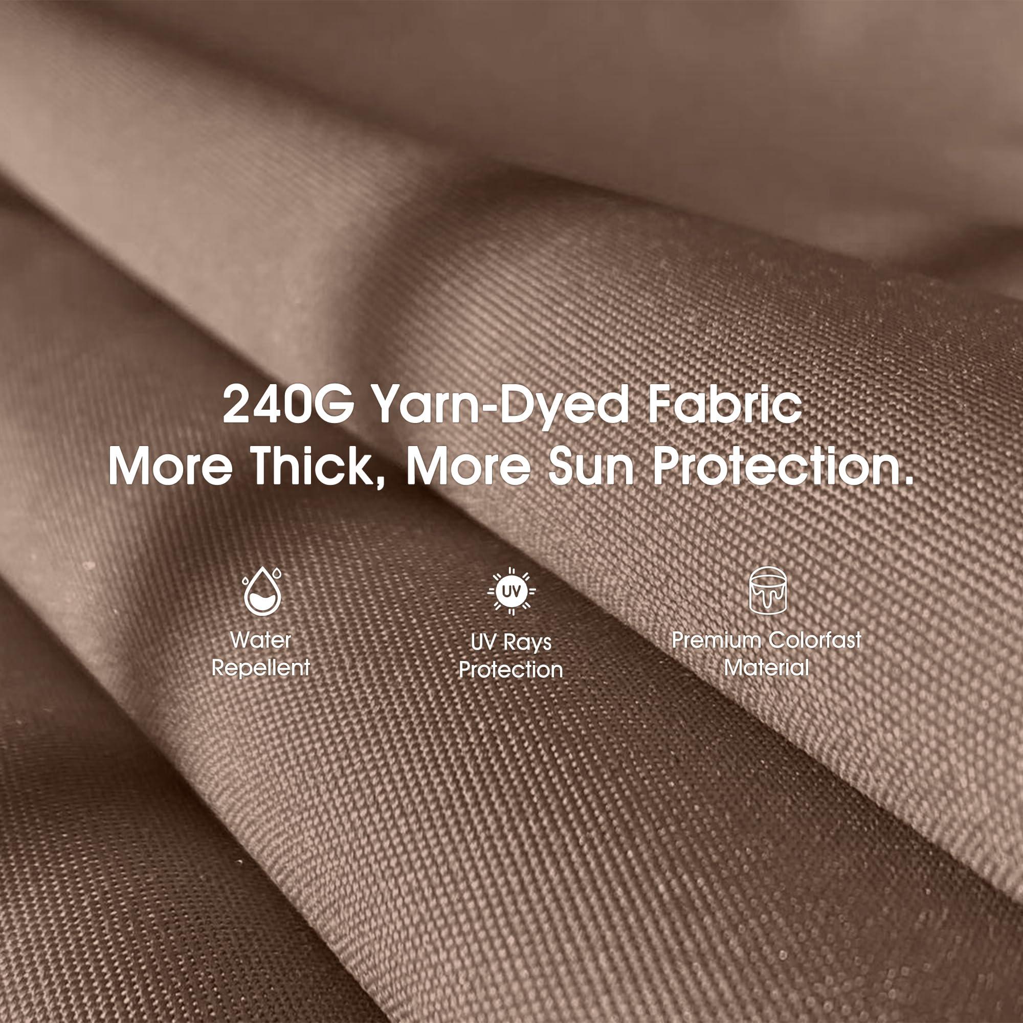 PURPLE LEAF 3-Seat Deluxe Outdoor Patio Porch Swing with Weather Resistant Steel Frame, Adjustable Tilt Canopy, Cushions and Pillow Included, Beige