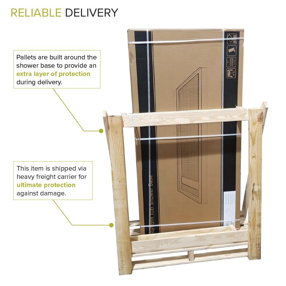 60'' W 30'' D Rectangular Single Shower Base