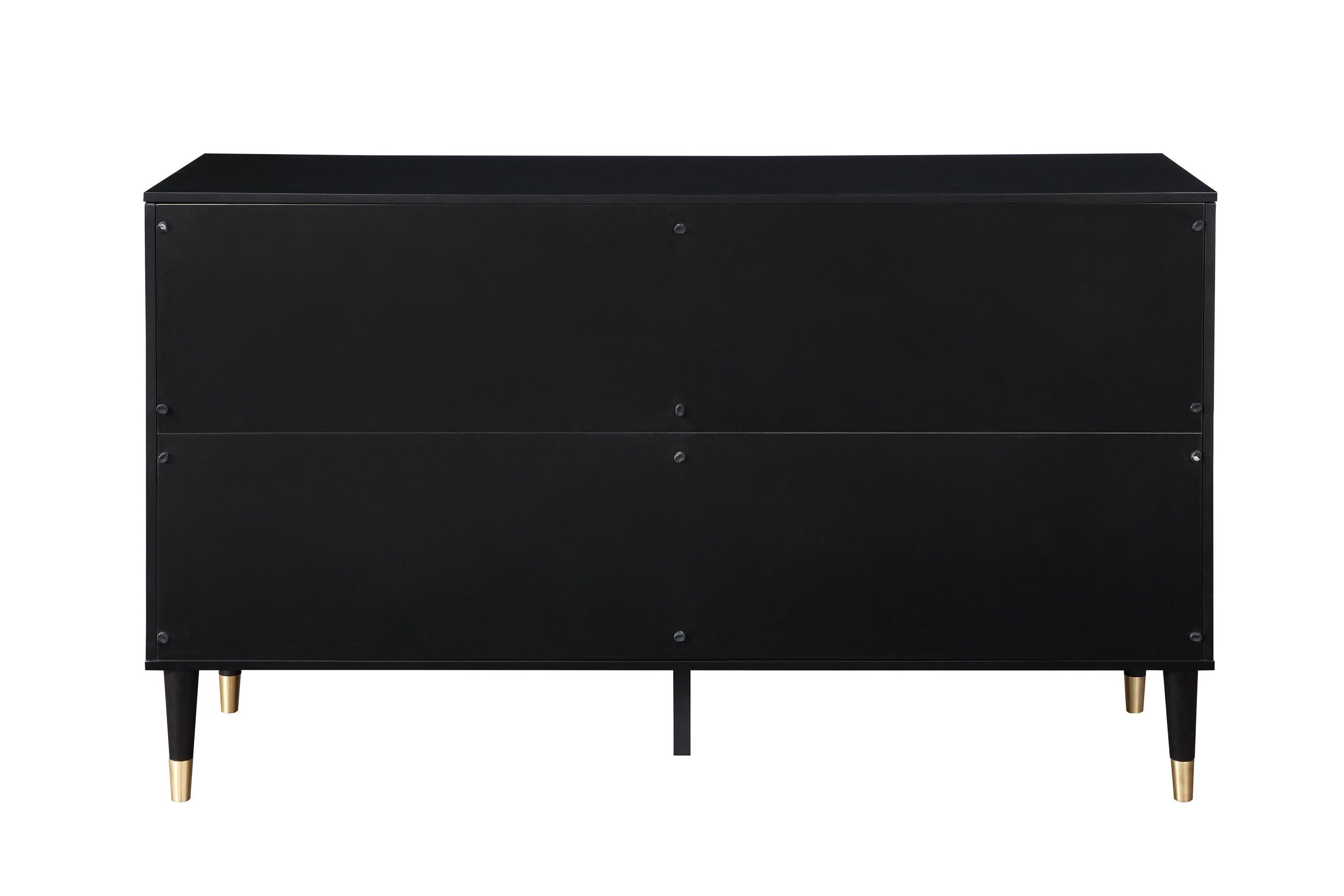 Manhattan Comfort Solid Wood 60'' W 6 - Drawer Dresser