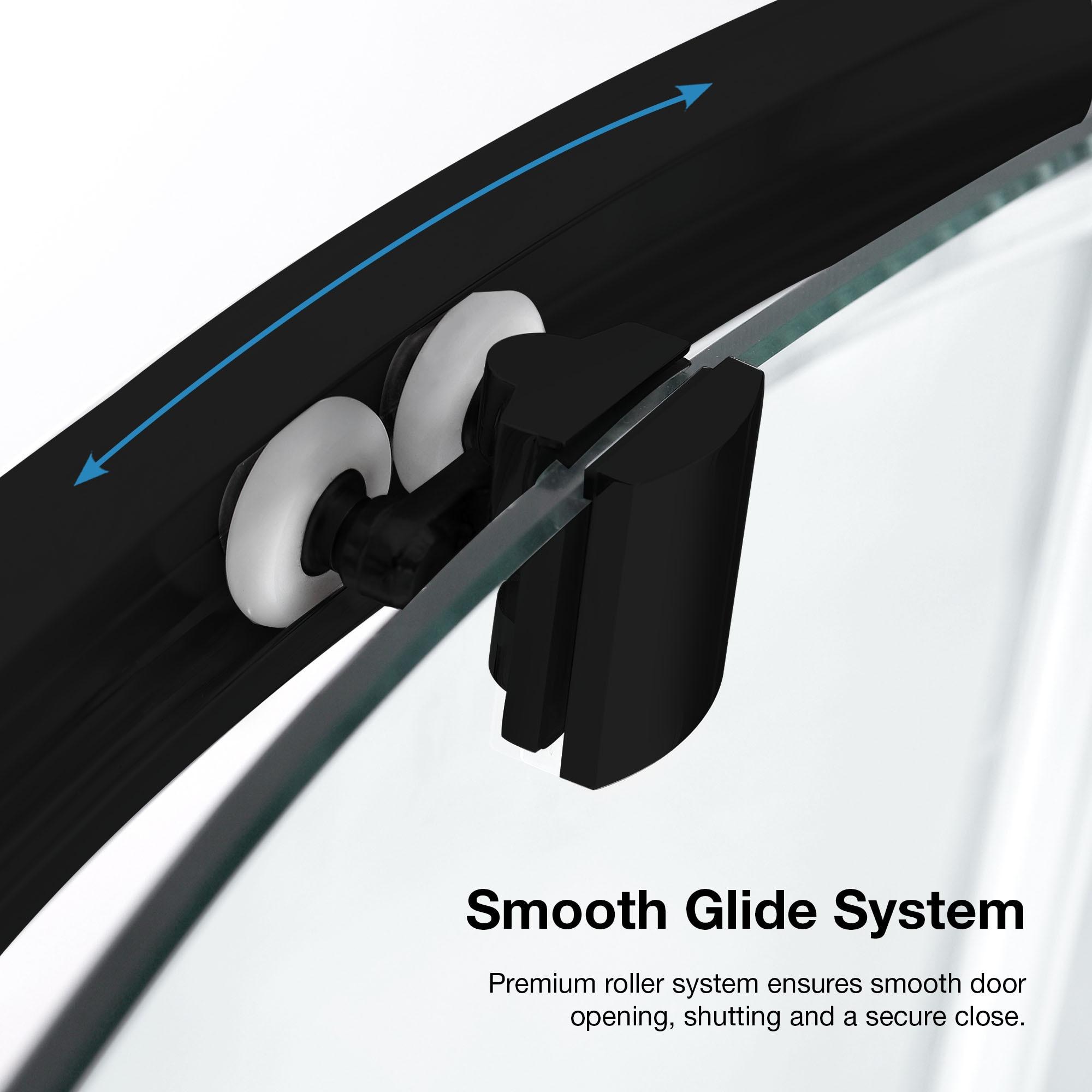 OVE Decors Breeze 40 in. Round Shower Kit w/ Clear, Base, Wall