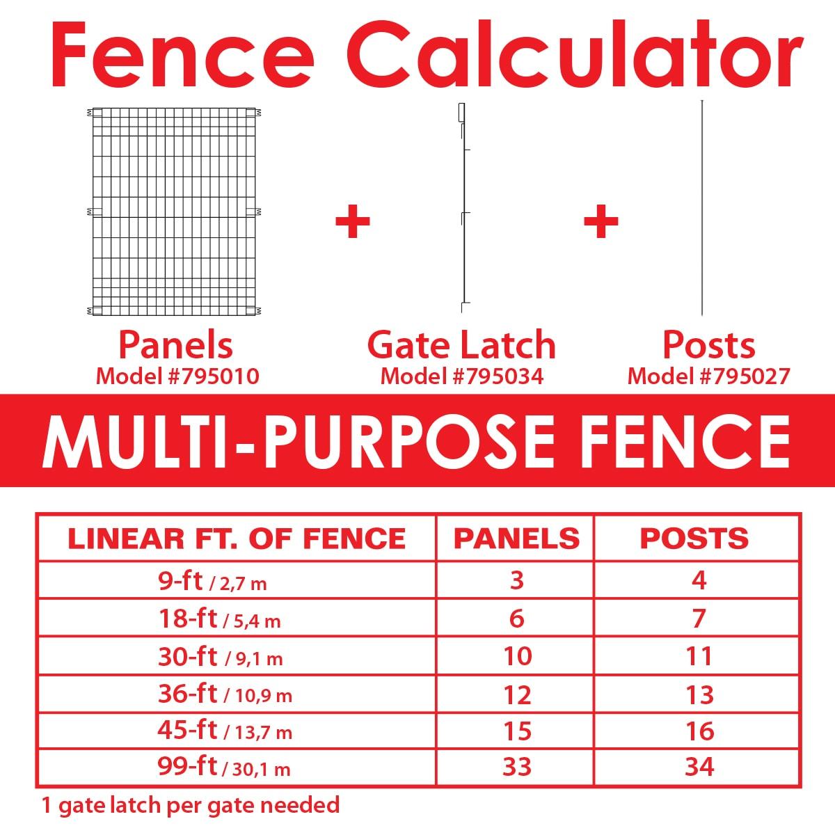 YARDLINK Multi-Purpose Fence Latch 49" H
