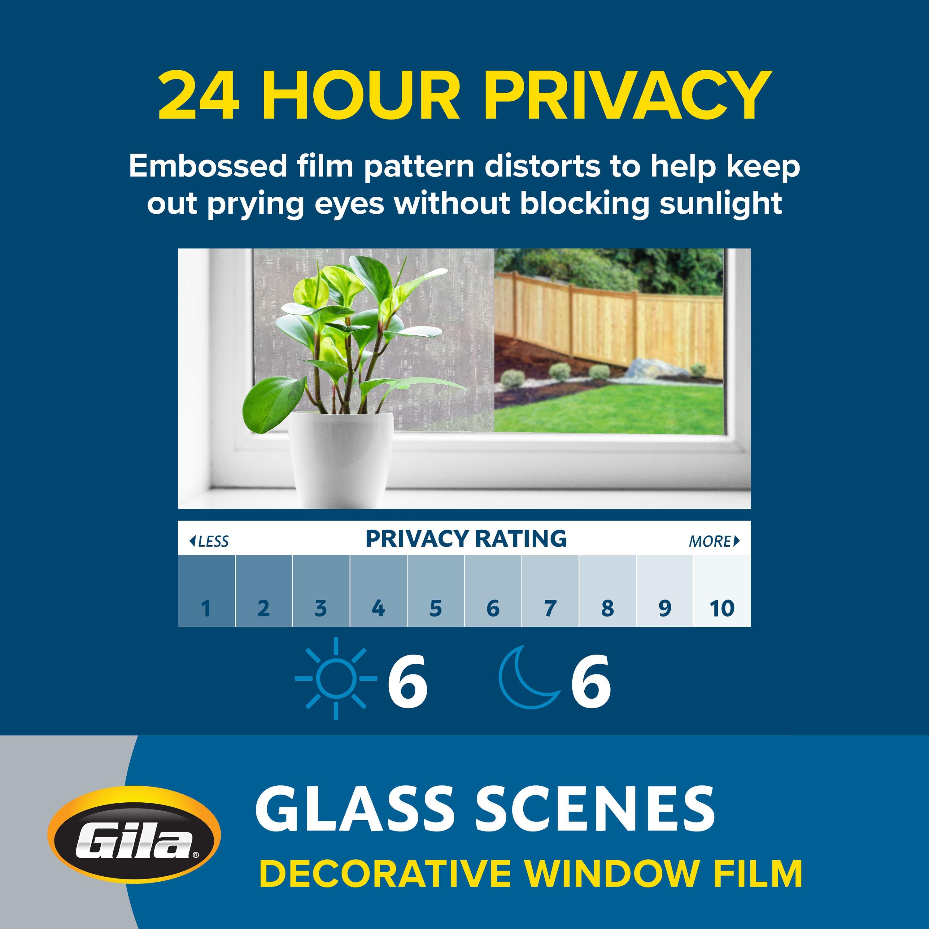 Gila® Glass Scenes Ice Forest Decorative Residential Window Film No Glue No Adhesive Static Cling DIY 3ft x 6.5ft (36in x 78in) (19.5 sq ft)