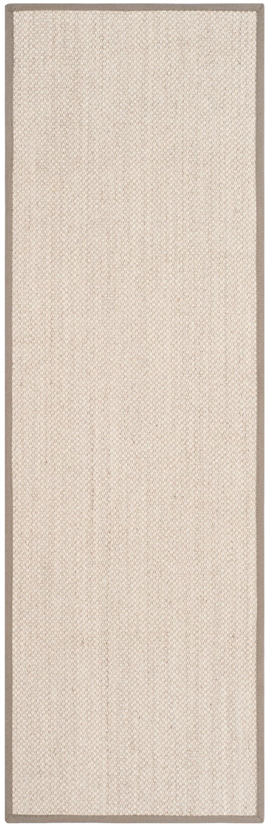 Natural Fiber NF143 Power Loomed Indoor Runner Rug - Marble/Khaki - 2'6"x8' - Safavieh.
