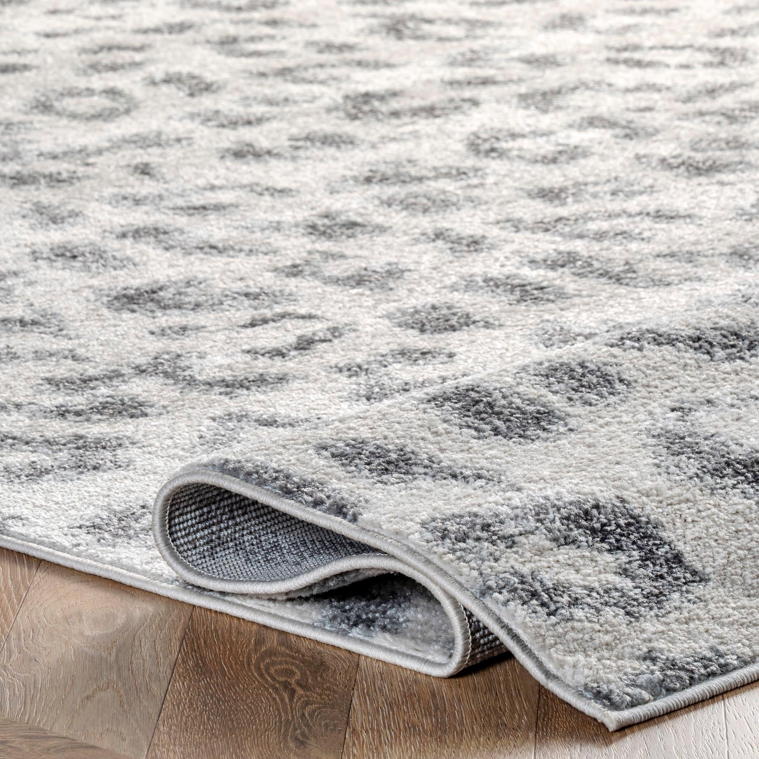 Nuloom Leopard Animal Print 10x14 Indoor Area Rug for Living Room Bedroom Dining Room Kitchen, Grey/Off White