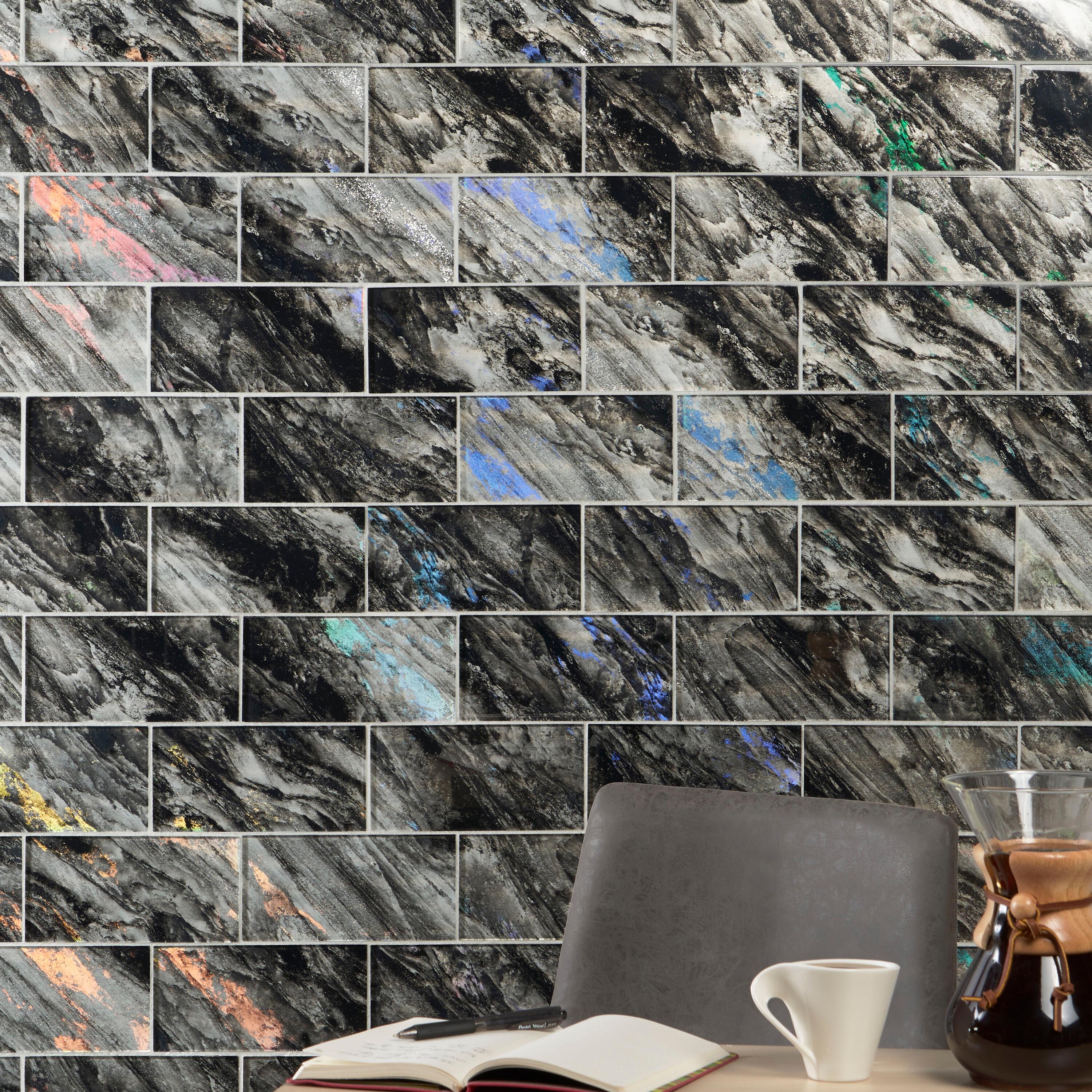 Bond Tile Wonder Glass 4.37 in. x 8.74 in. Polished Glass Wall Tile (5.3 Sq. Ft. / Case)