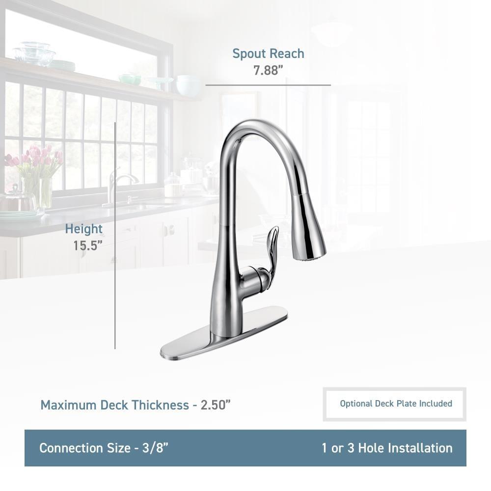 Moen Arbor One Handle High Arc Pulldown Bar Faucet with Reflex Technology