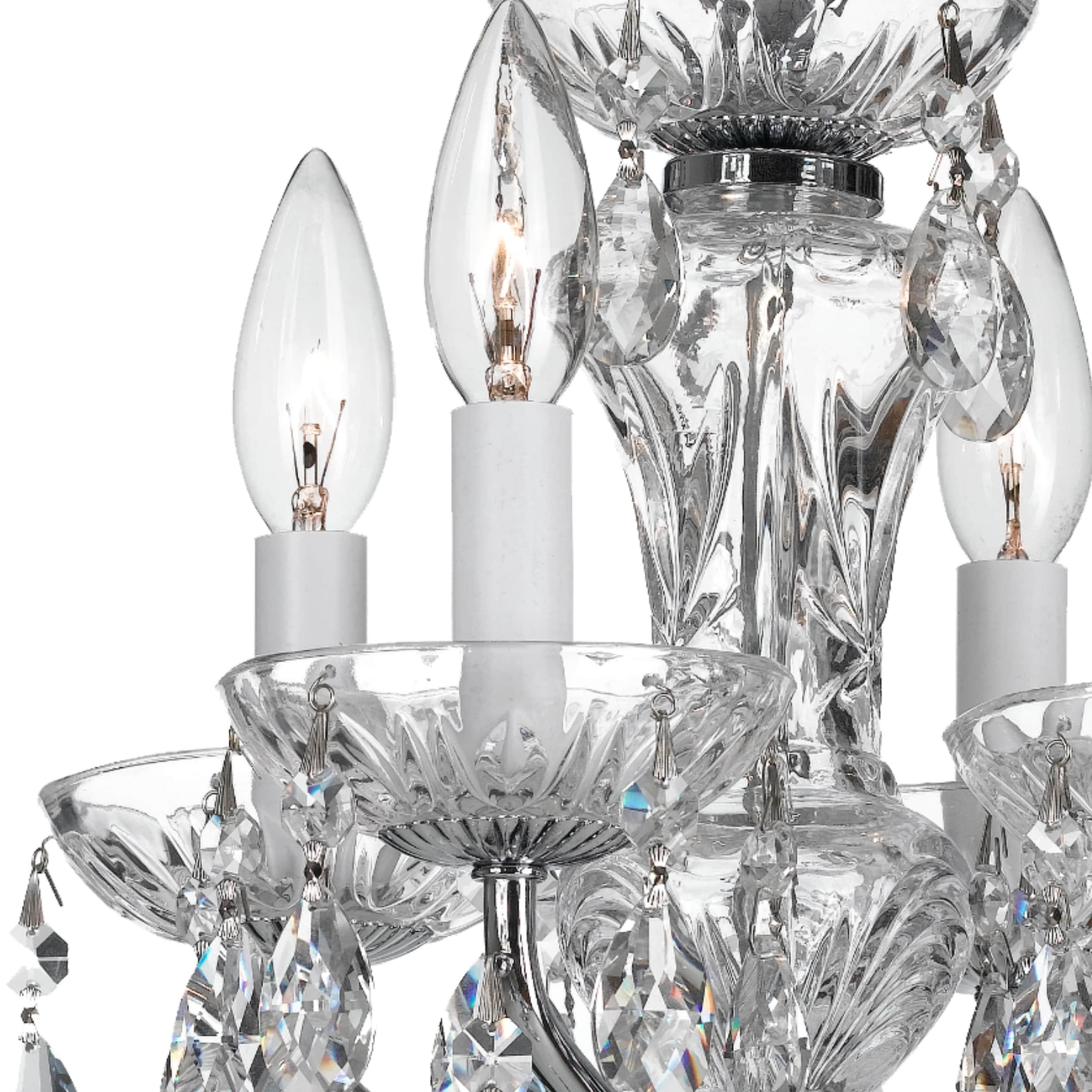 Crystorama Lighting - Traditional Crystal - 15 Inch 4 Light Chandelier-Swarovski