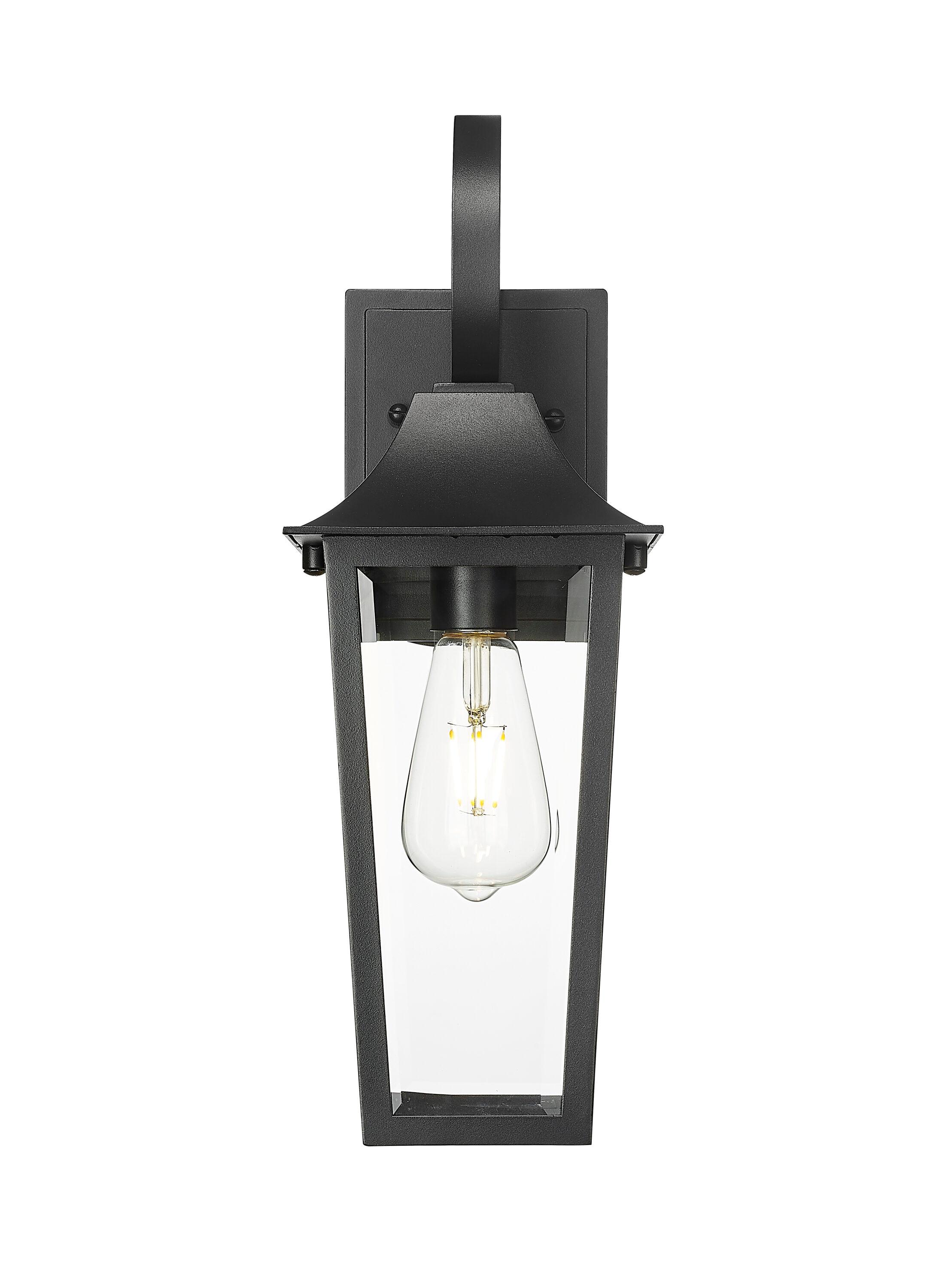 Gannon 1 Light Outdoor Wall Light in Black