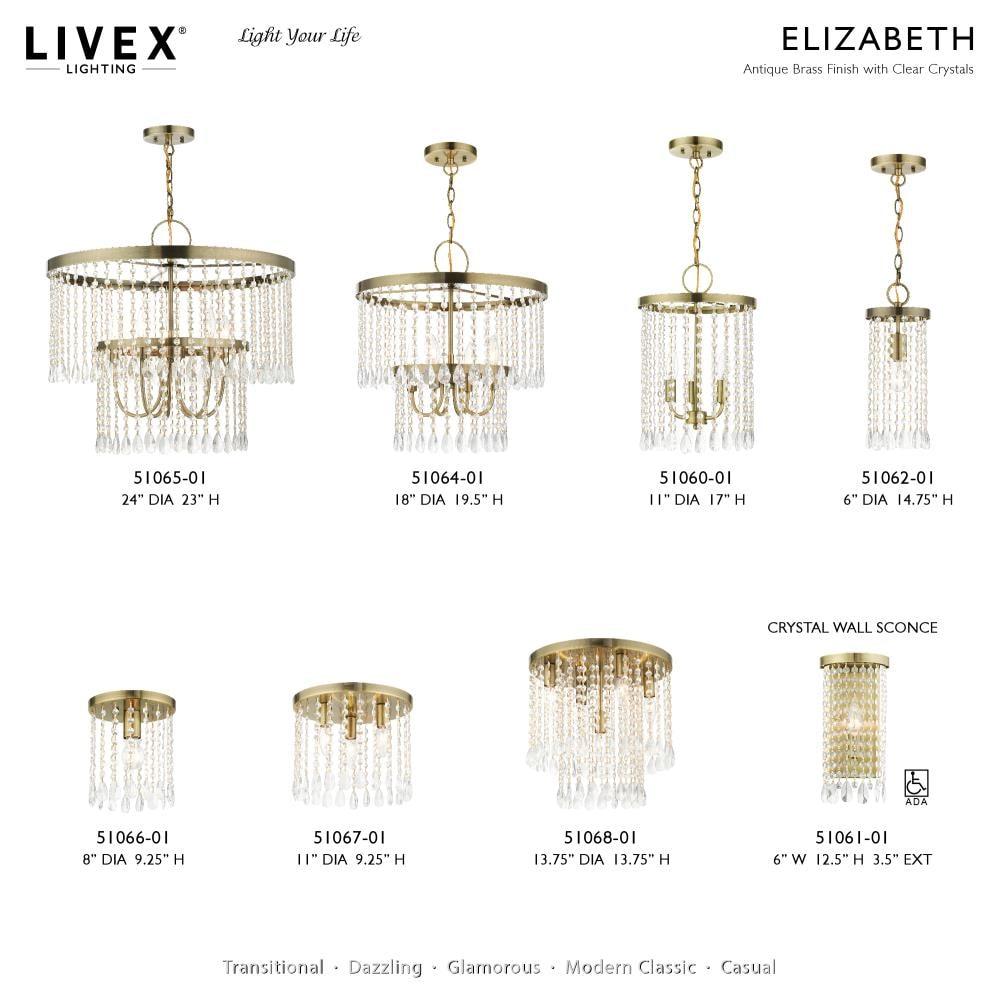 Elegant Antique Brass Dimmable Wall Sconce with Crystal Shade