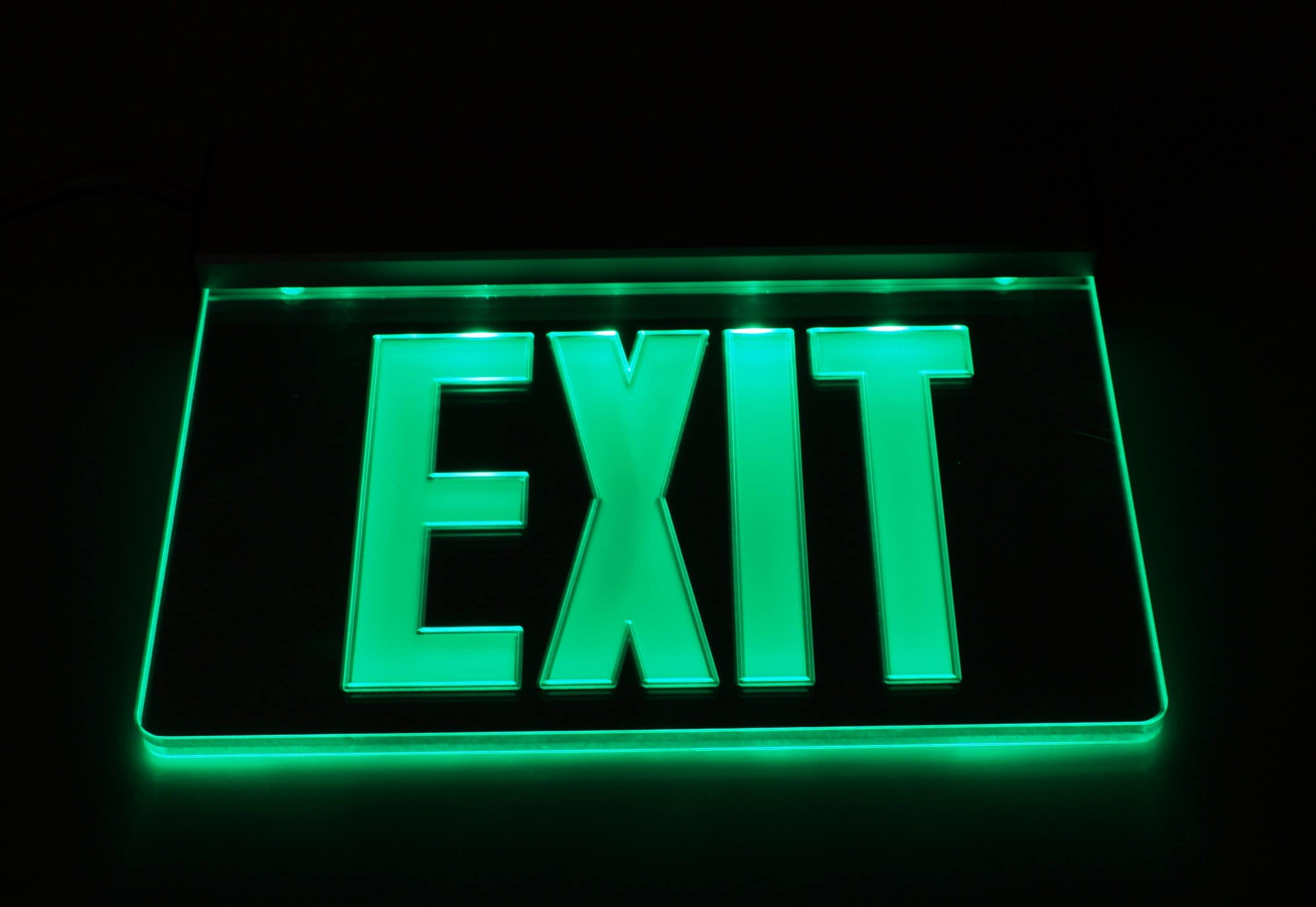 NICOR Lighting Recessed Edge-Lit LED Exit Sign | Wayfair