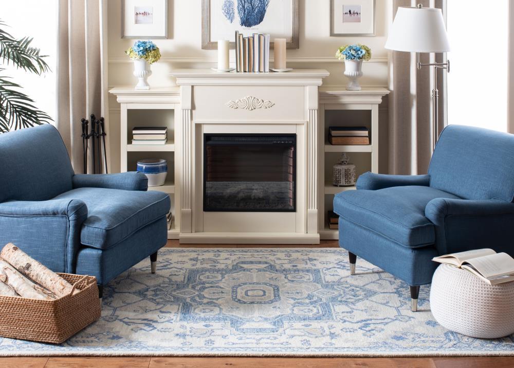 Micro-Loop MLP503 Hand Tufted Area Rug - Ivory/Blue - 5'x8' - Safavieh.