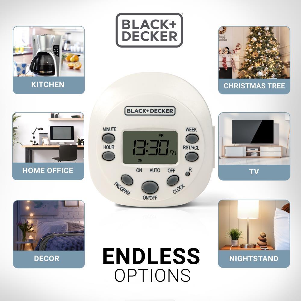 Black + Decker Indoor Grounded Digital Timer