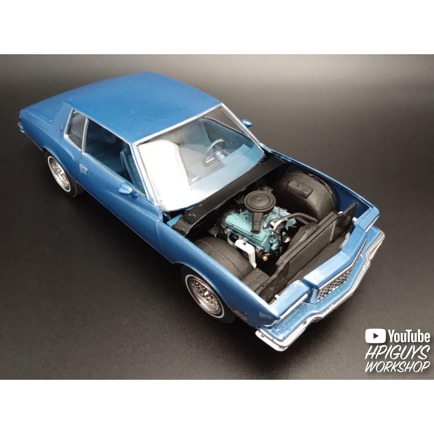 Skill 2 Model Kit 1980 Chevrolet Monte Carlo "Class Action" with Motorcycle and Trailer (Skill 2) 1/25 Scale Model Car by MPC