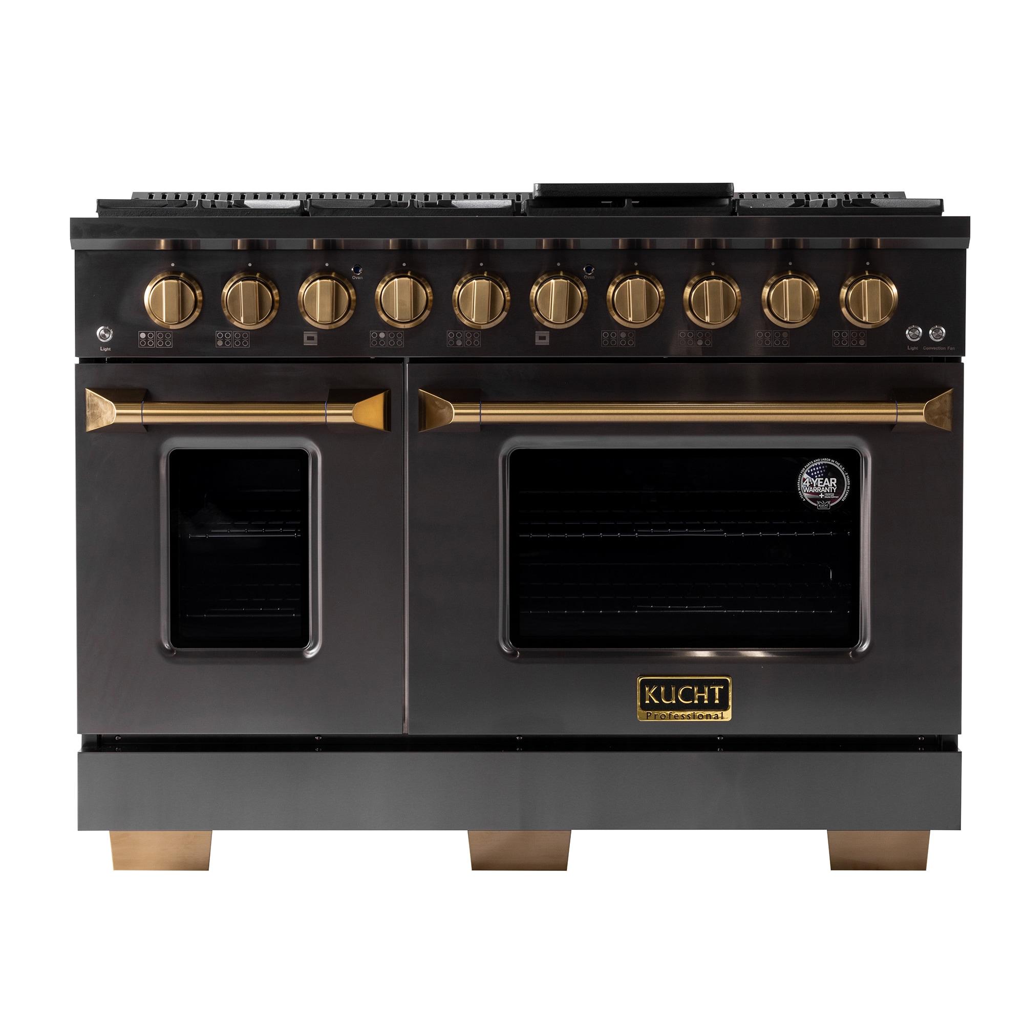 Gemstone Professional 48-in Natural Gas Range in Titanium Stainless Steel