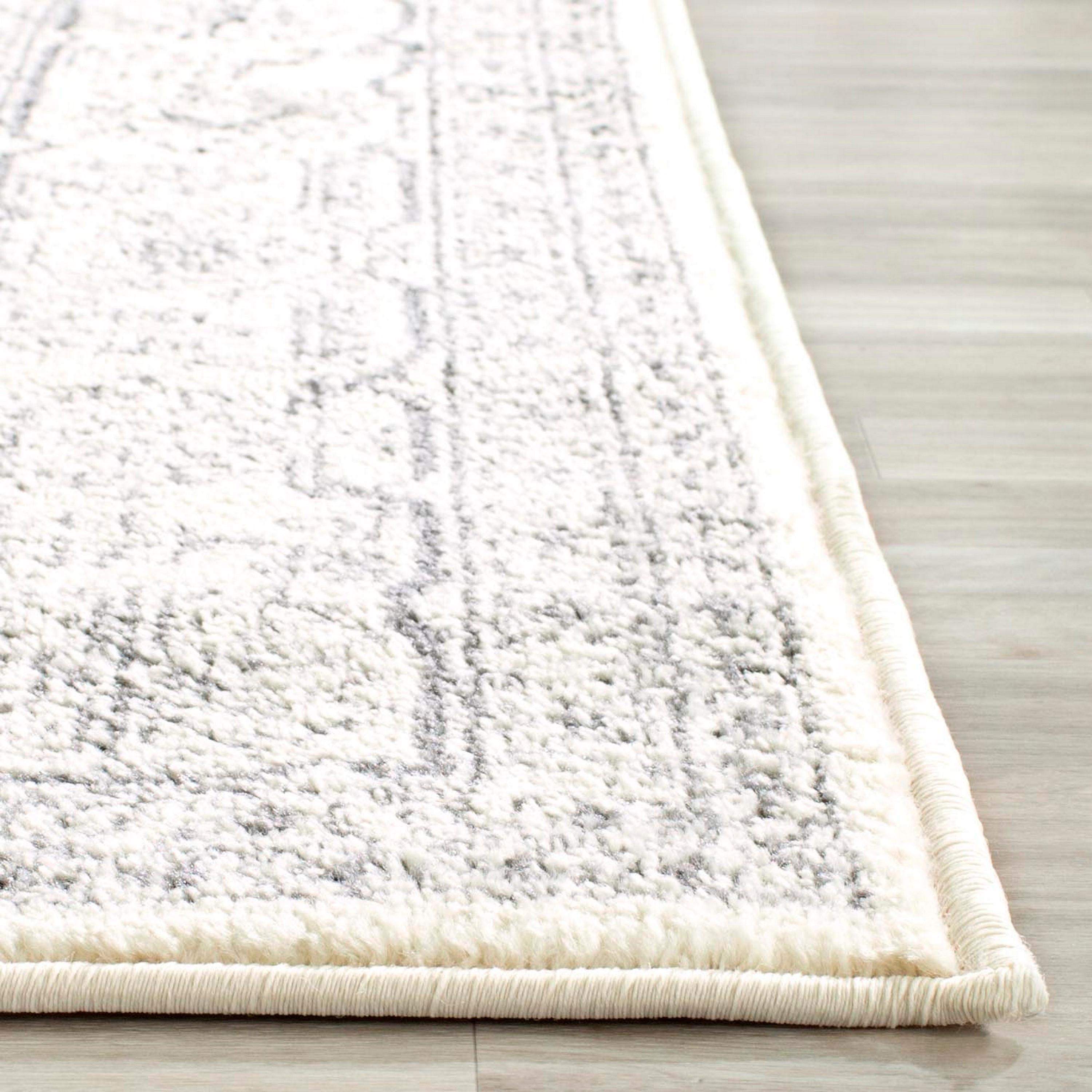 Adirondack ADR108 Power Loomed Area Rug - Ivory/Silver - 4'x6' - Safavieh.