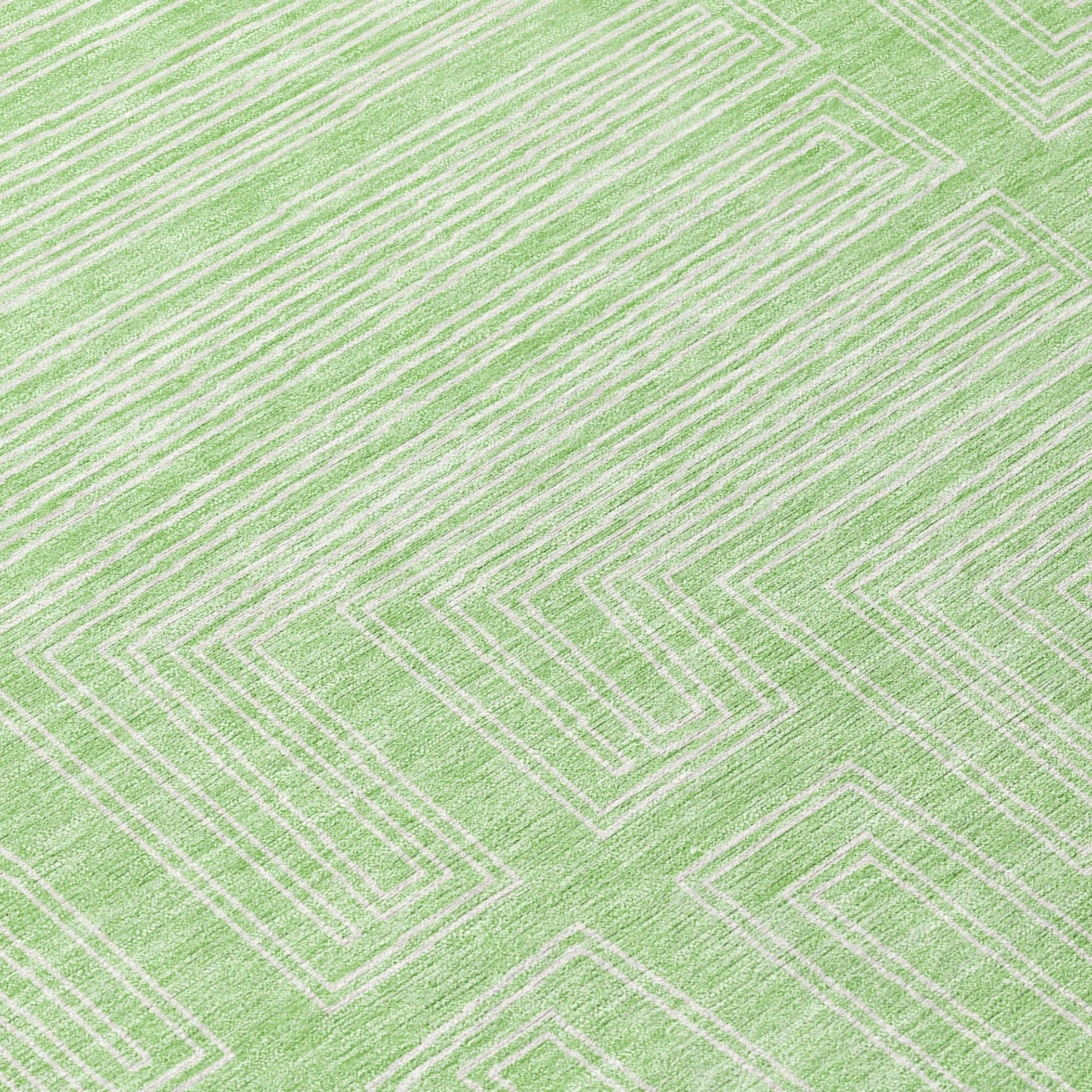 Addison Rugs Chantille Indoor/Outdoor Transitional Geometric, Abstract Mint Washable Rectangle Rug, 2'6" x 3'10"