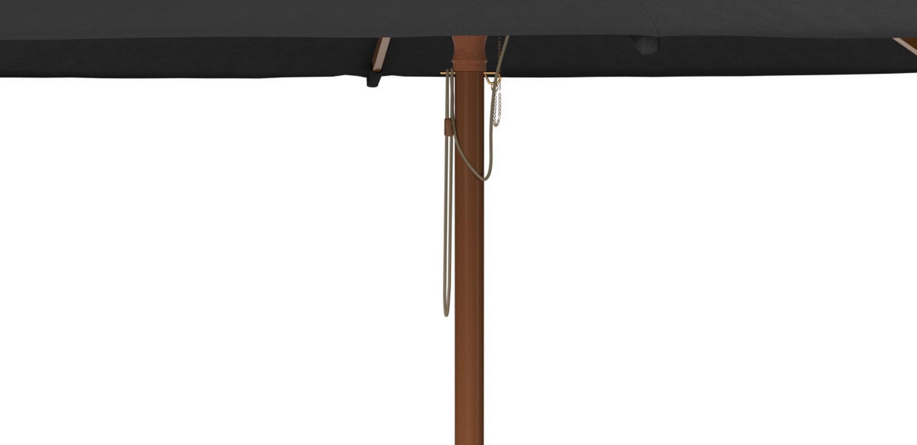 Cannes 11Ft Wooden Pulley Market Umbrella  - PAT8109 - Grey - Safavieh