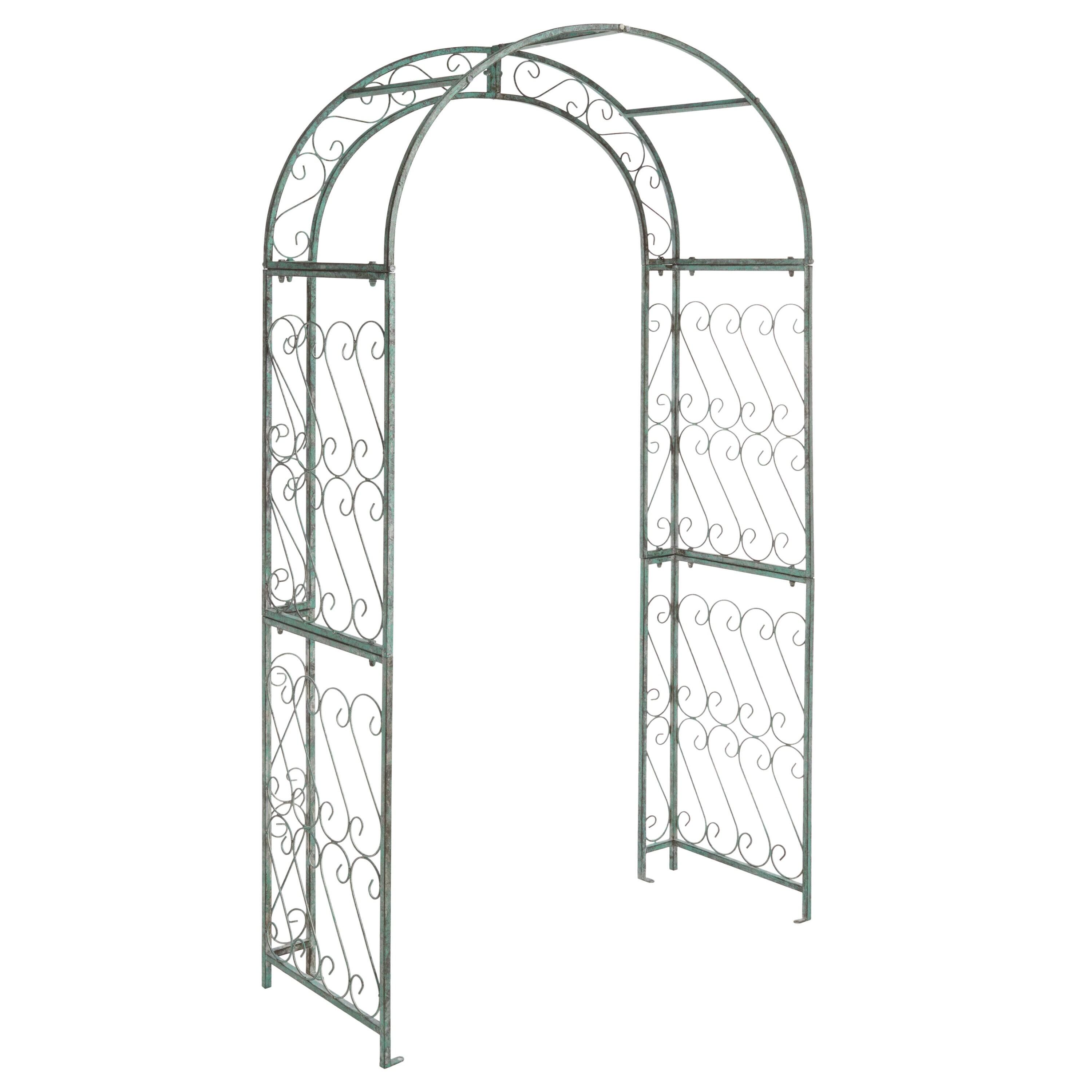 Pagan 48.5'' W x 18.5'' D Iron Arbor in Green