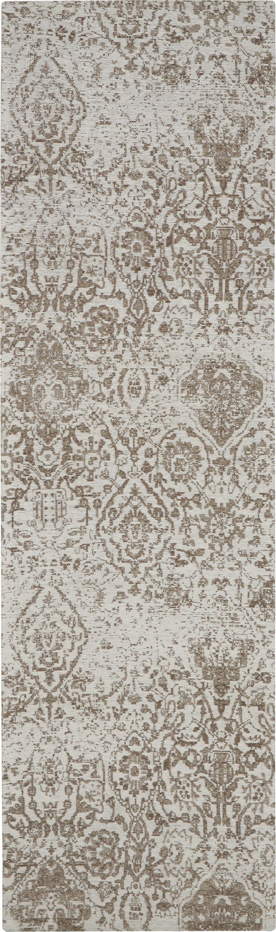 Nourison Damask Vintage Indoor Rug Ivory 2'3" x 7'6"