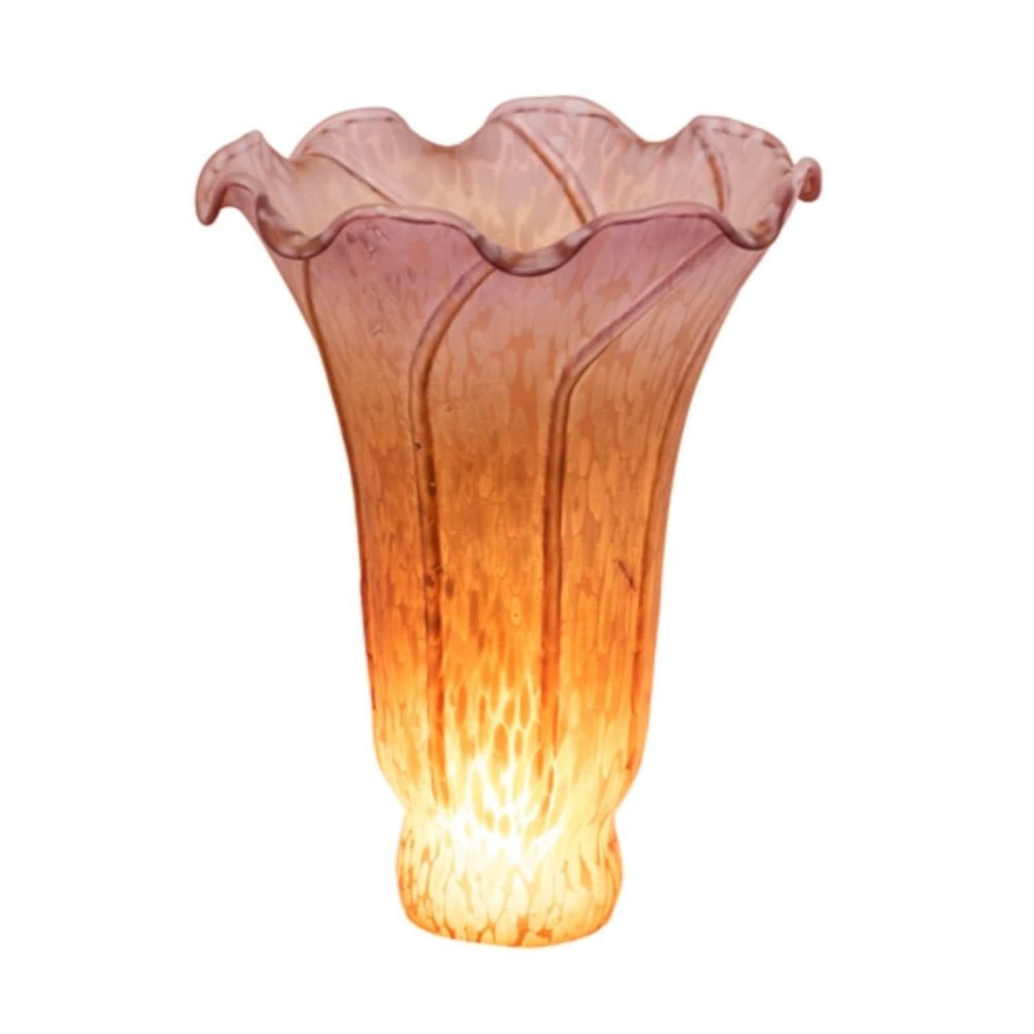 Meyda Tiffany - 10177 - Shade - Amber/Purple Pond Lily - Amber-5pack