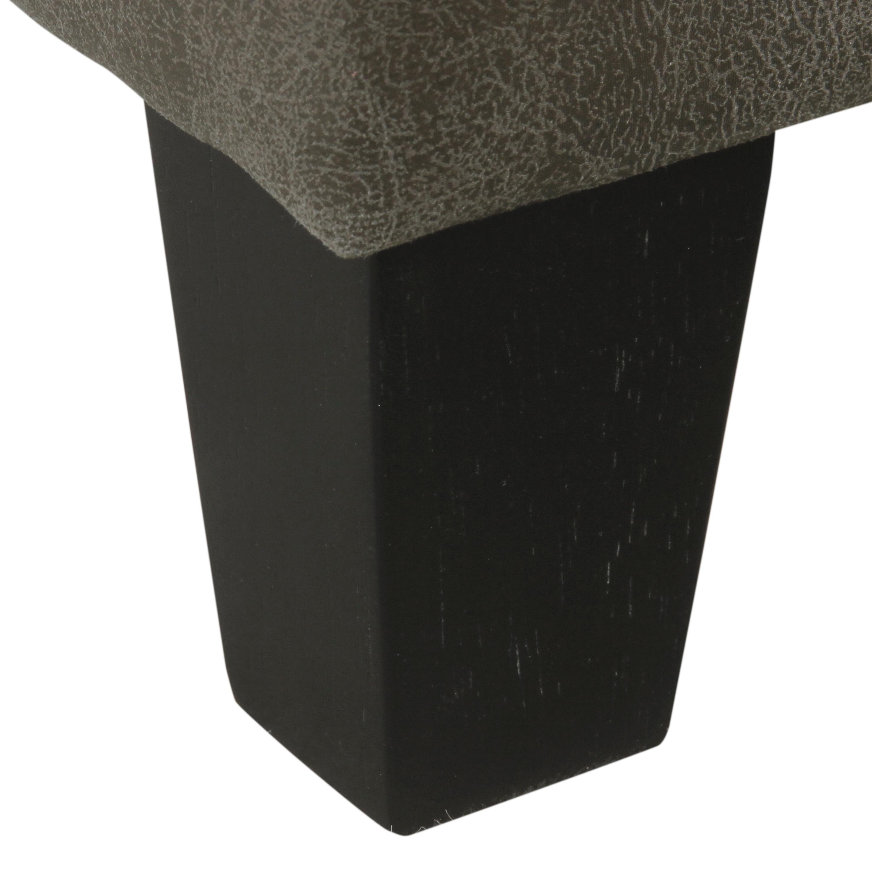 Luxury Large Square Storage Ottoman with Lid - HomePop: Faux Leather, Seating & Rosewood Legs