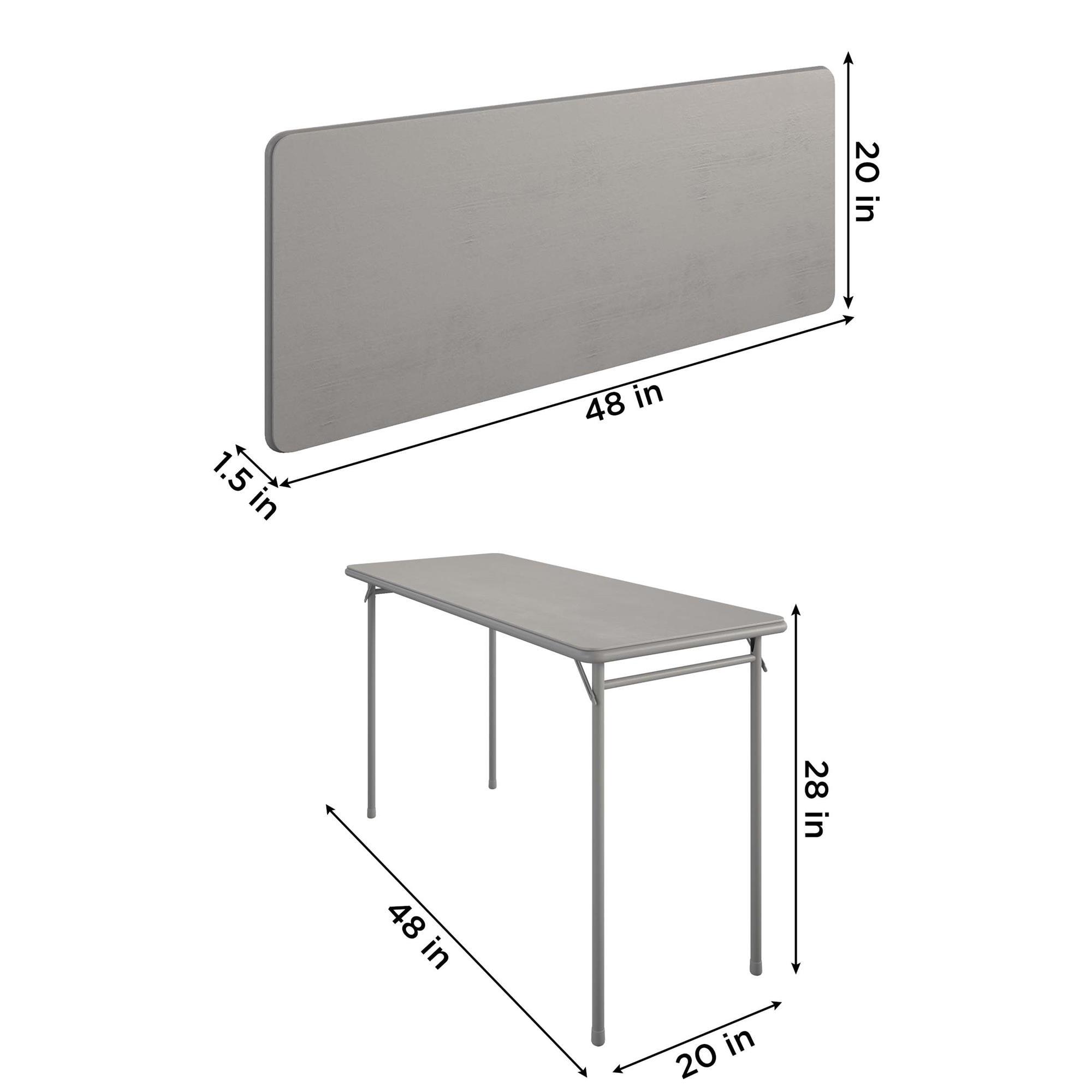 COSCO 20" x 48" Vinyl Top Serving Folding Table