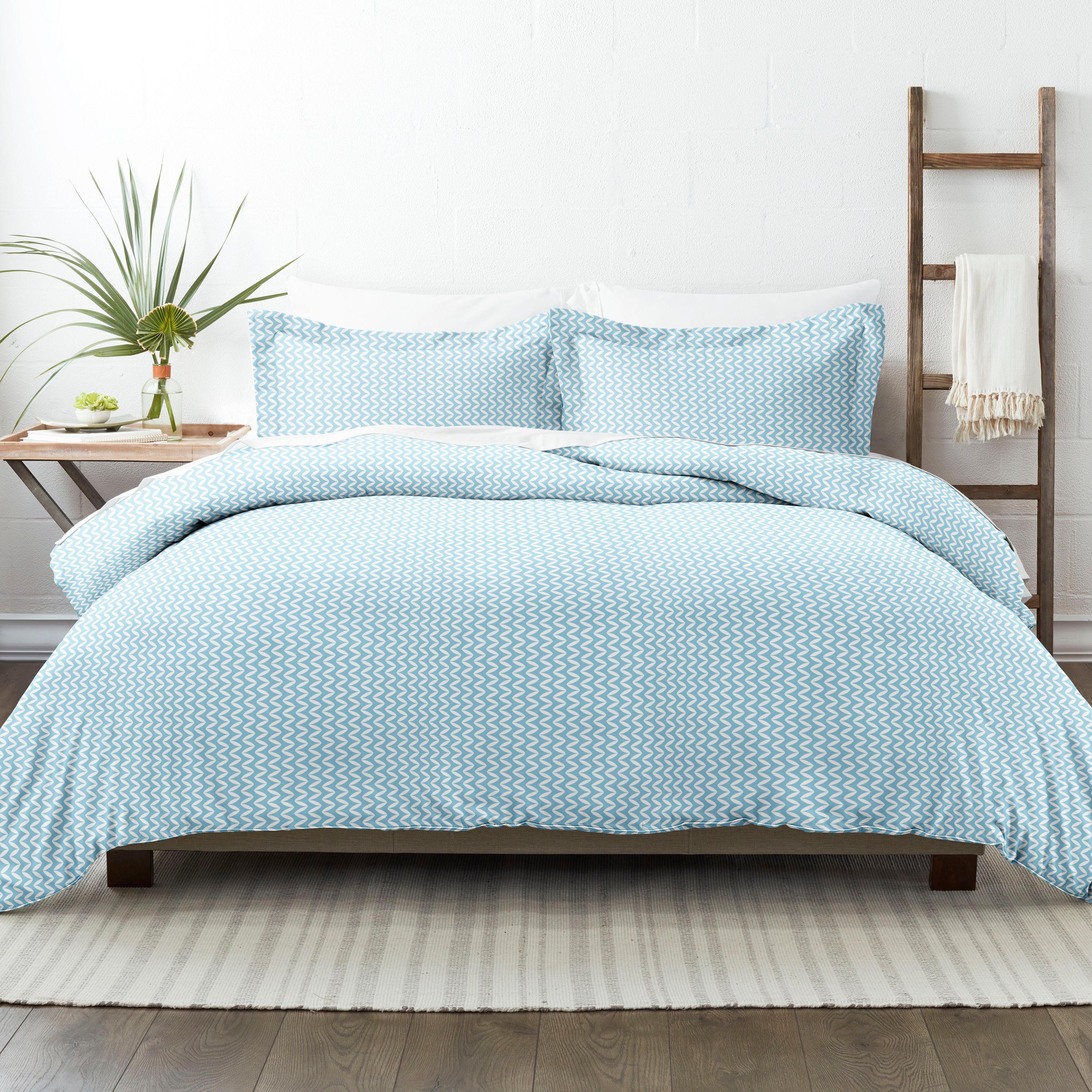 Simply Soft™ Puffed Chevron Pattern Duvet Cover Set