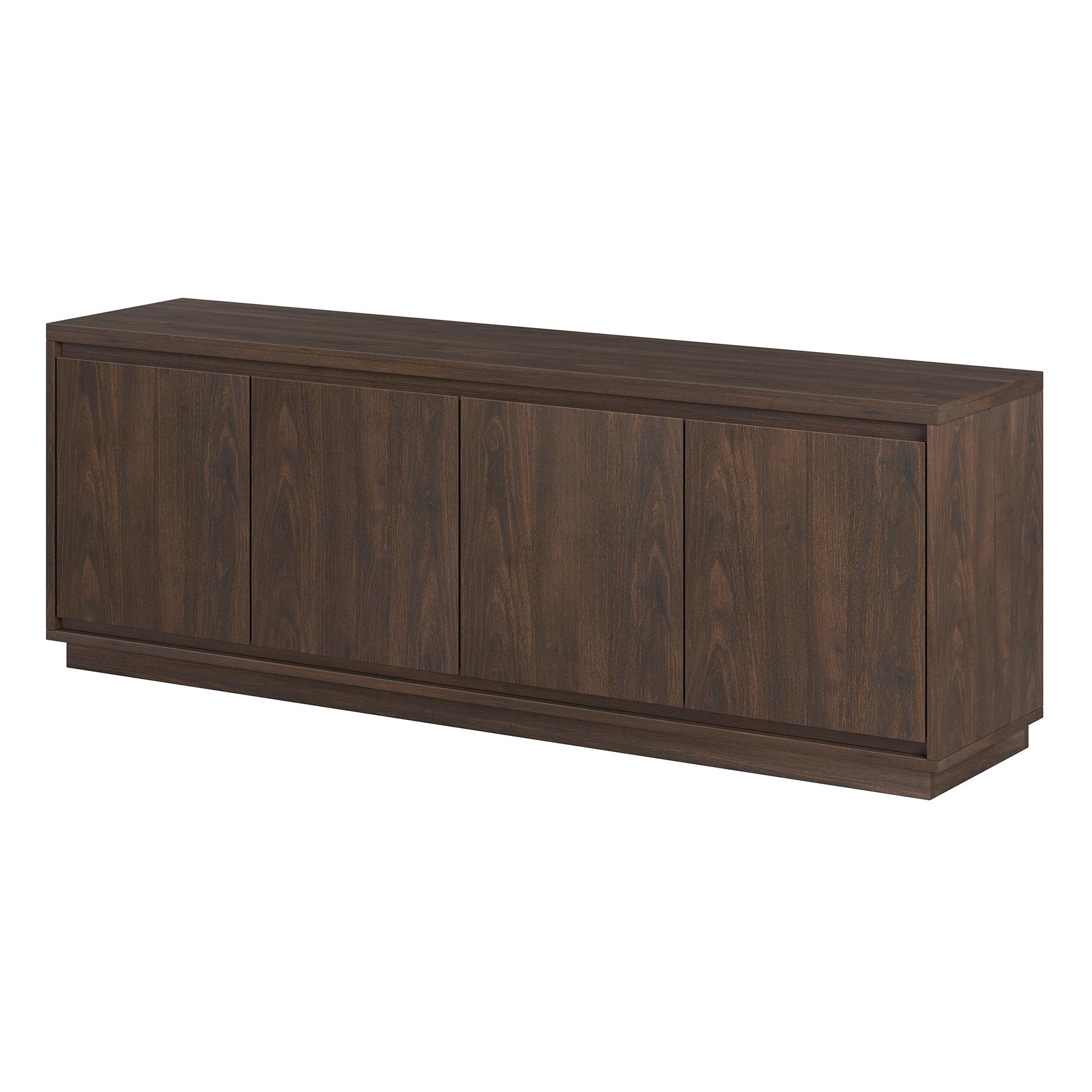 Evelyn&Zoe Presque Rectangular TV Stand for TV's up to 75", Alder Brown