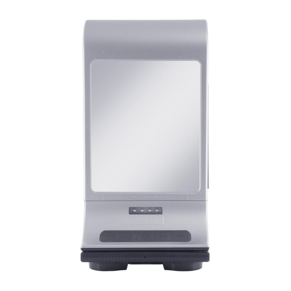Zadro Fogless Lighted Shower Mirrors w/ Wall Mount & Bluetooth Speaker