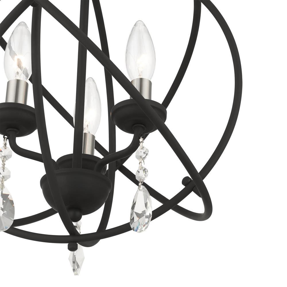 Livex Lighting Aria 3 - Light Chandelier in  Black