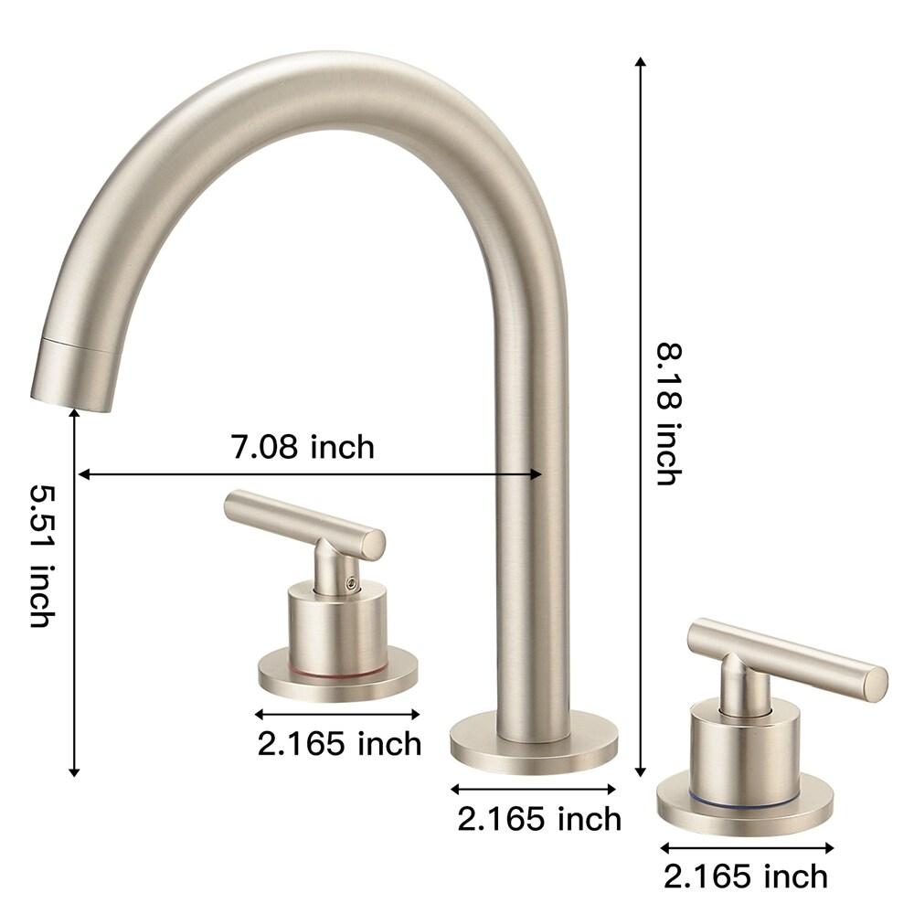 Widespread 2-handle Bathroom Faucet with Drain Assembly