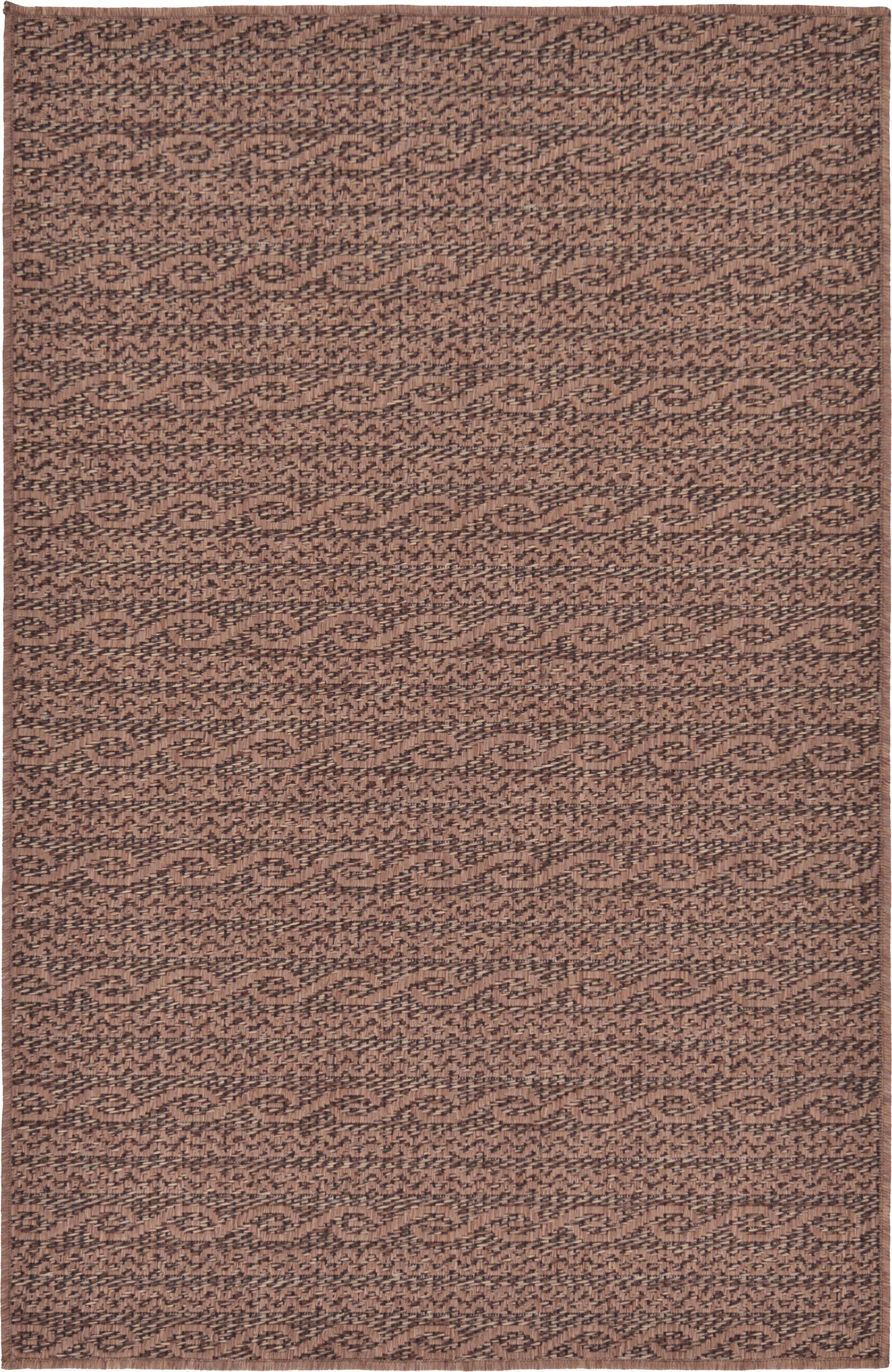 Unique Loom Outdoor Modern Collection Area Rug - Links (3' 3" x 5' 1" Rectangle Brown/Black)