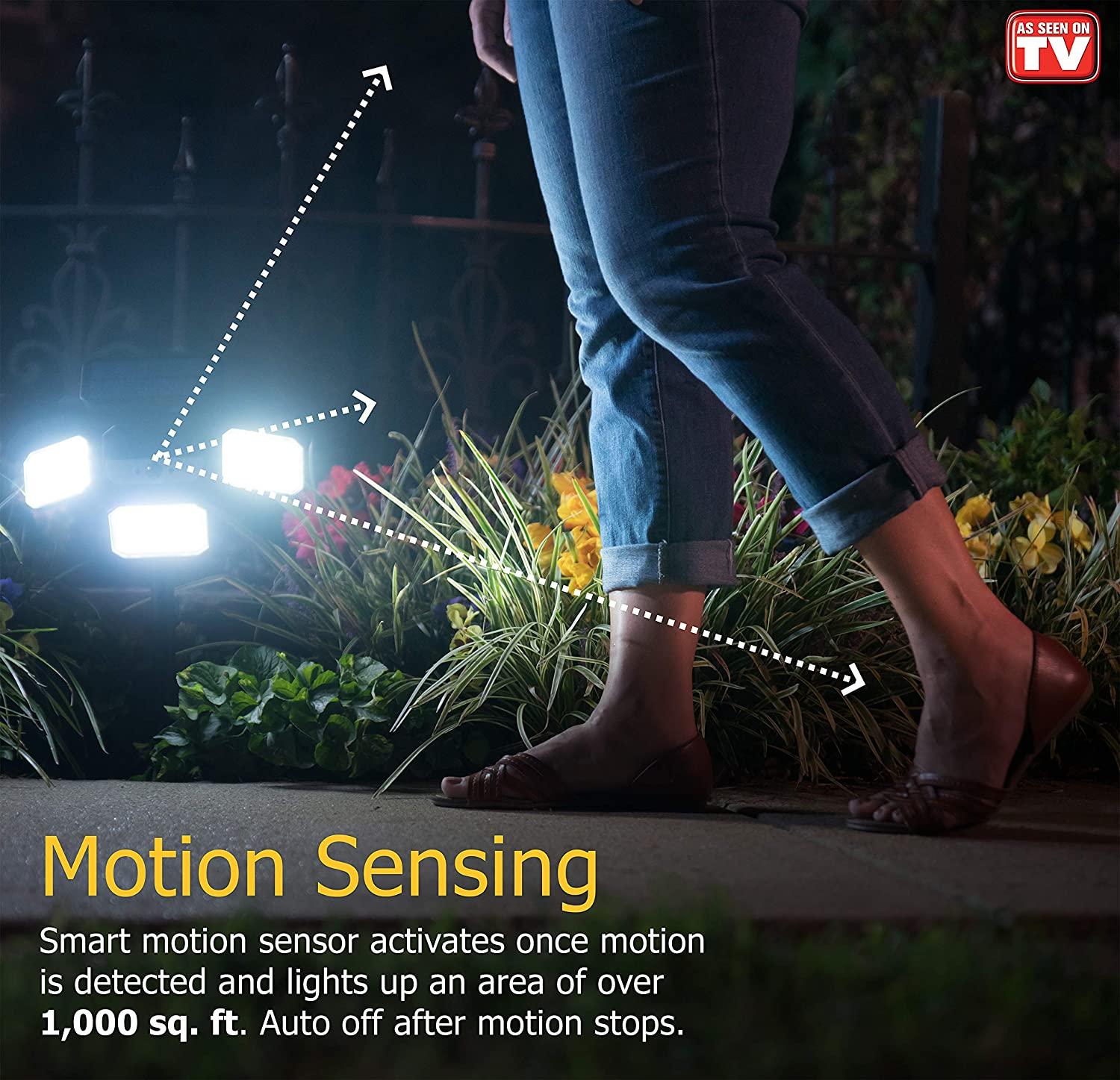 Bell + Howell Bell+Howell Bionic Solar Powered Floodlight with Remote Control, Wide Angle and Motion Activated