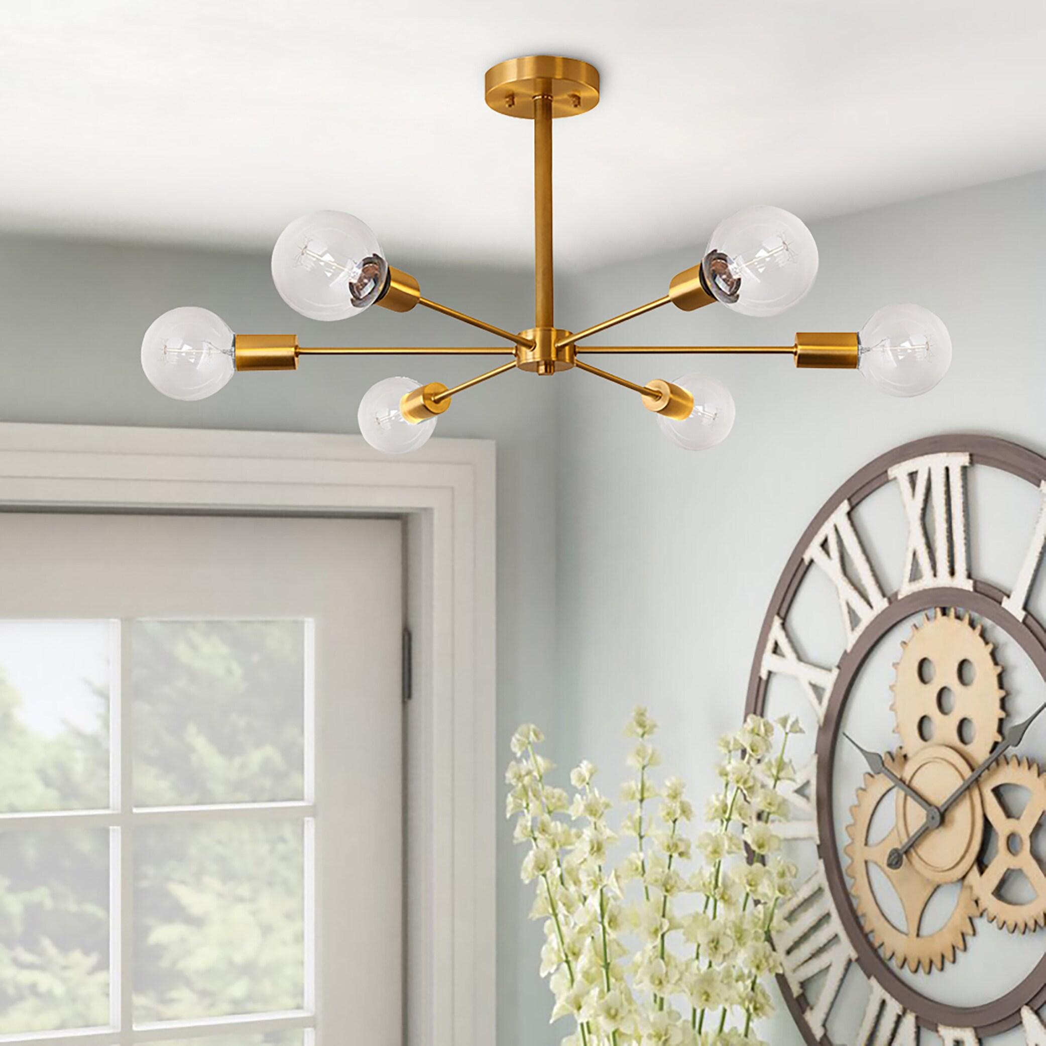 Sevin 6 - Light 25.2'' Sputnik Cylinder Flush Mount