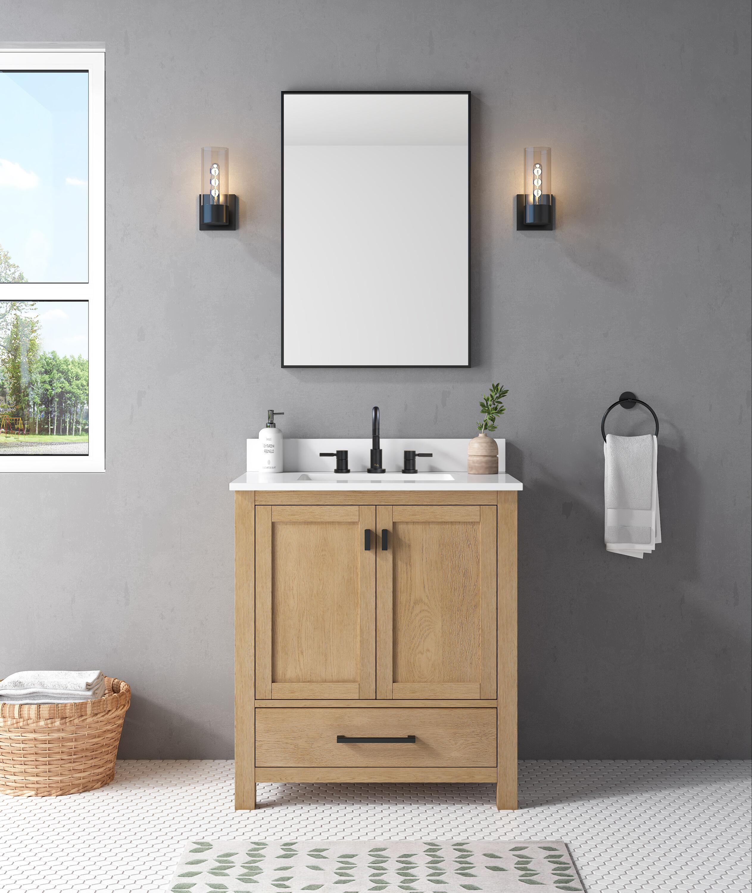 Avanity Modero 30'' Single Bathroom Vanity Base Only in Brushed Oak Finish