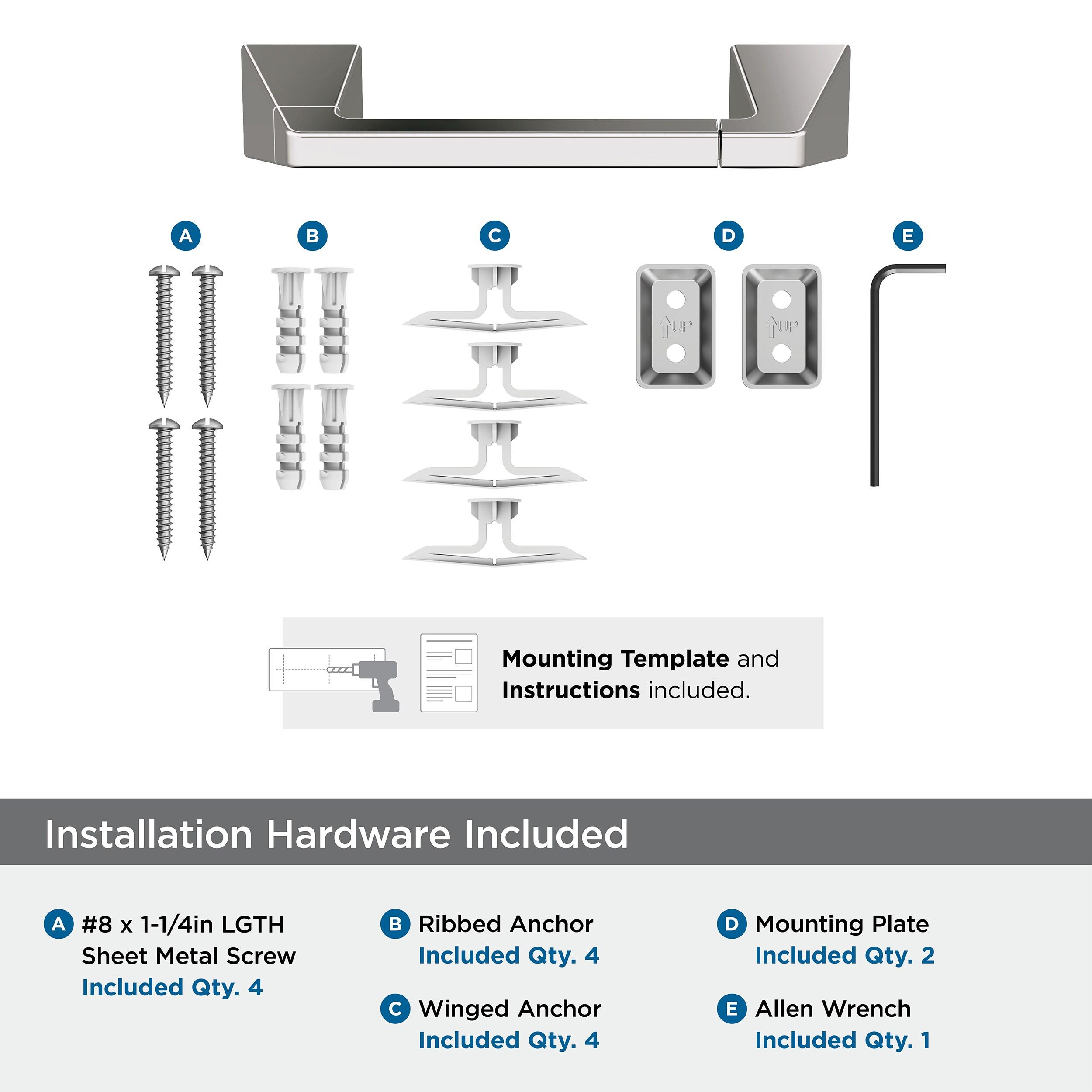 Amerock Blackrock Polished Nickel Pivoting Double Post Tissue Holder
