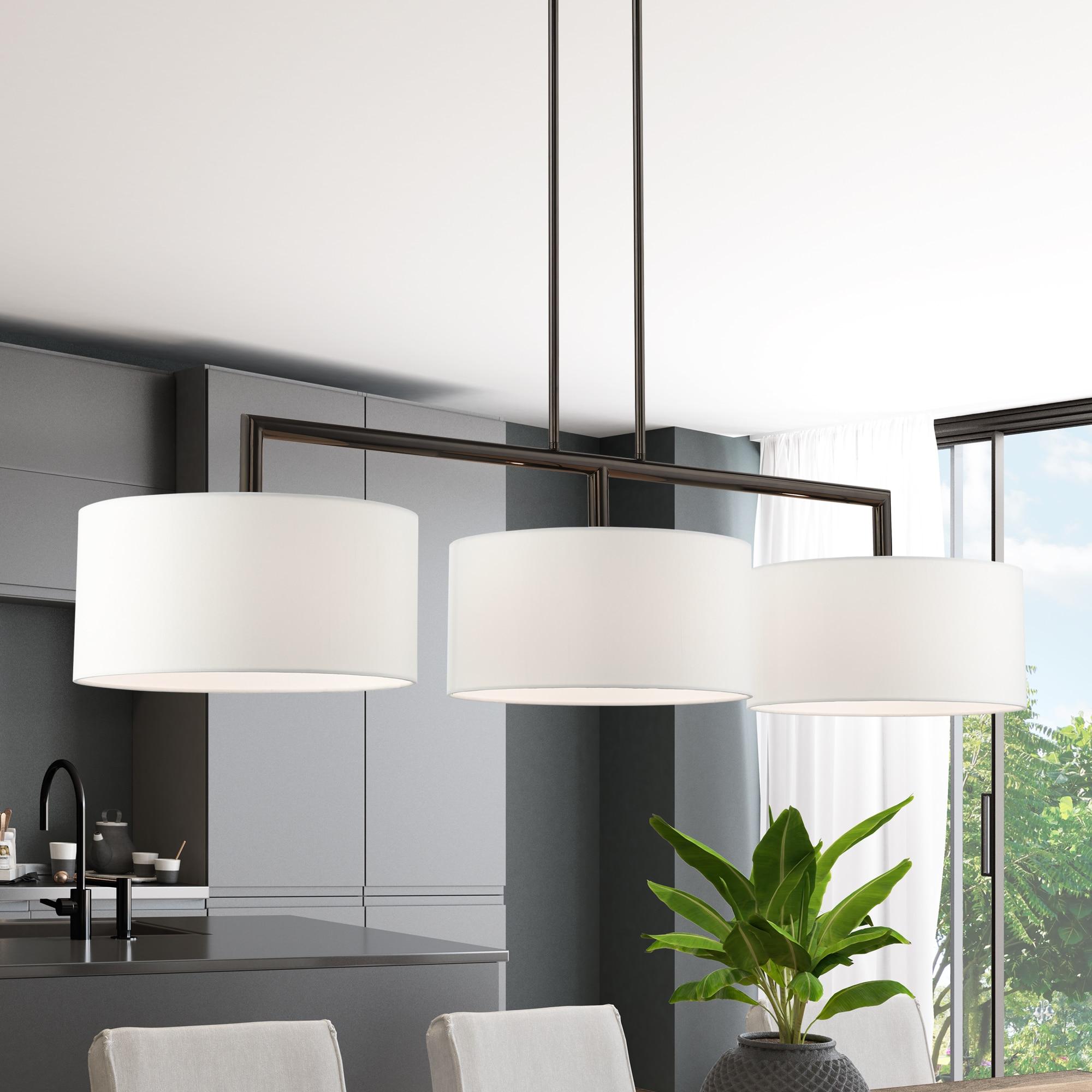 Livex Lighting Meridian 3 - Light Chandelier in  Black Chrome